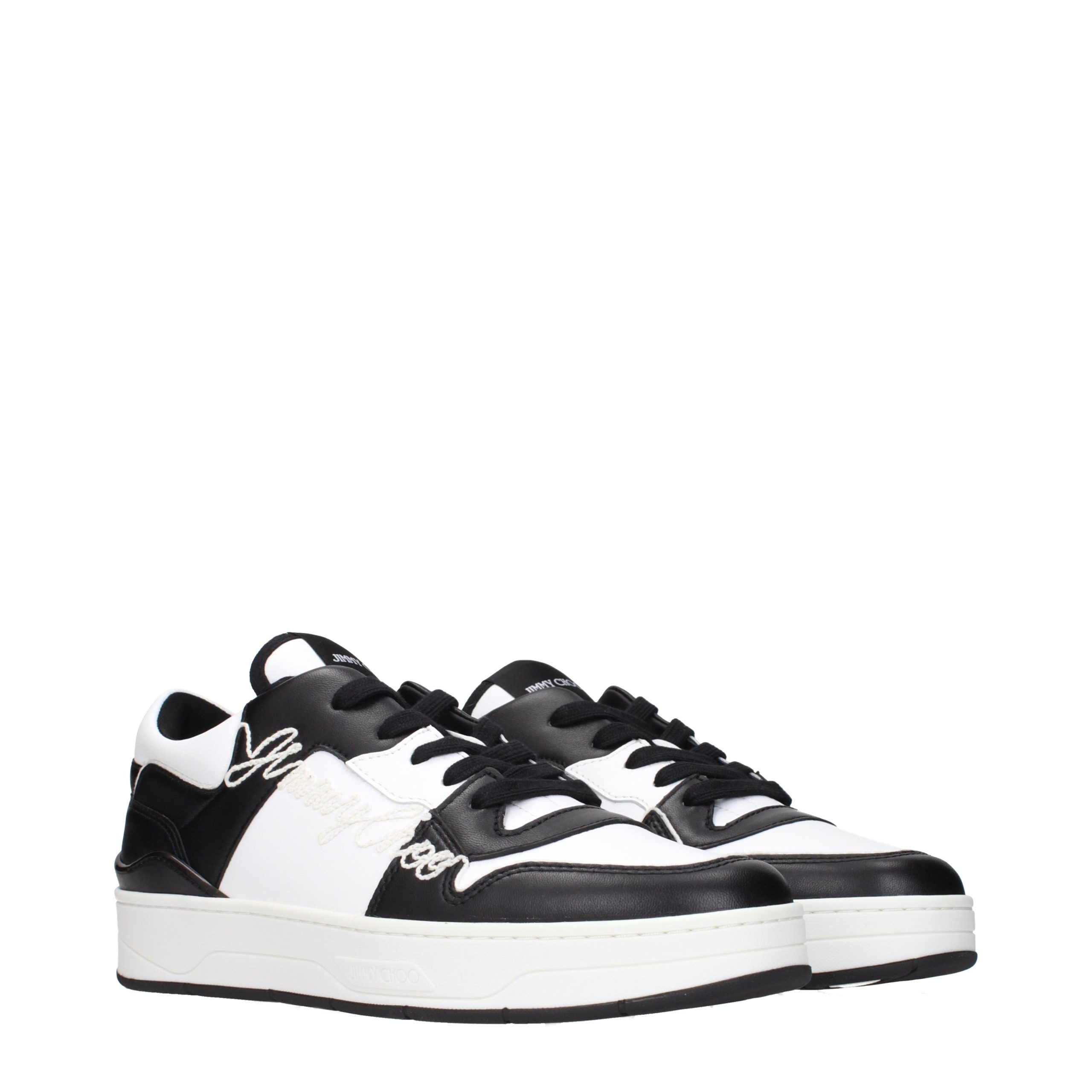 Jimmy Choo Black Leather Sneakers - Image 2