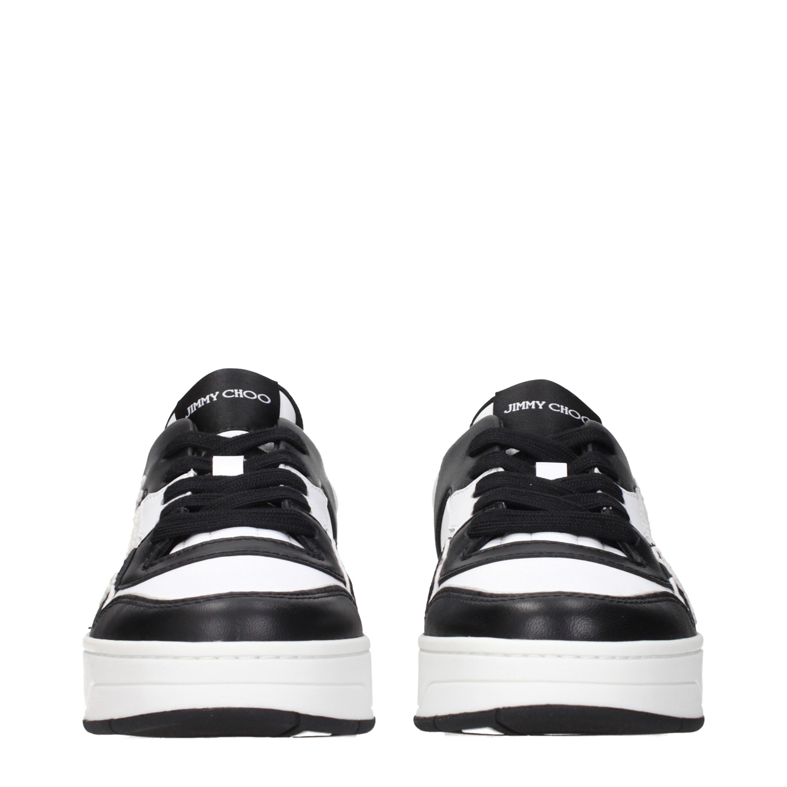 Jimmy Choo Black Leather Low Top Sneakers - Image 3