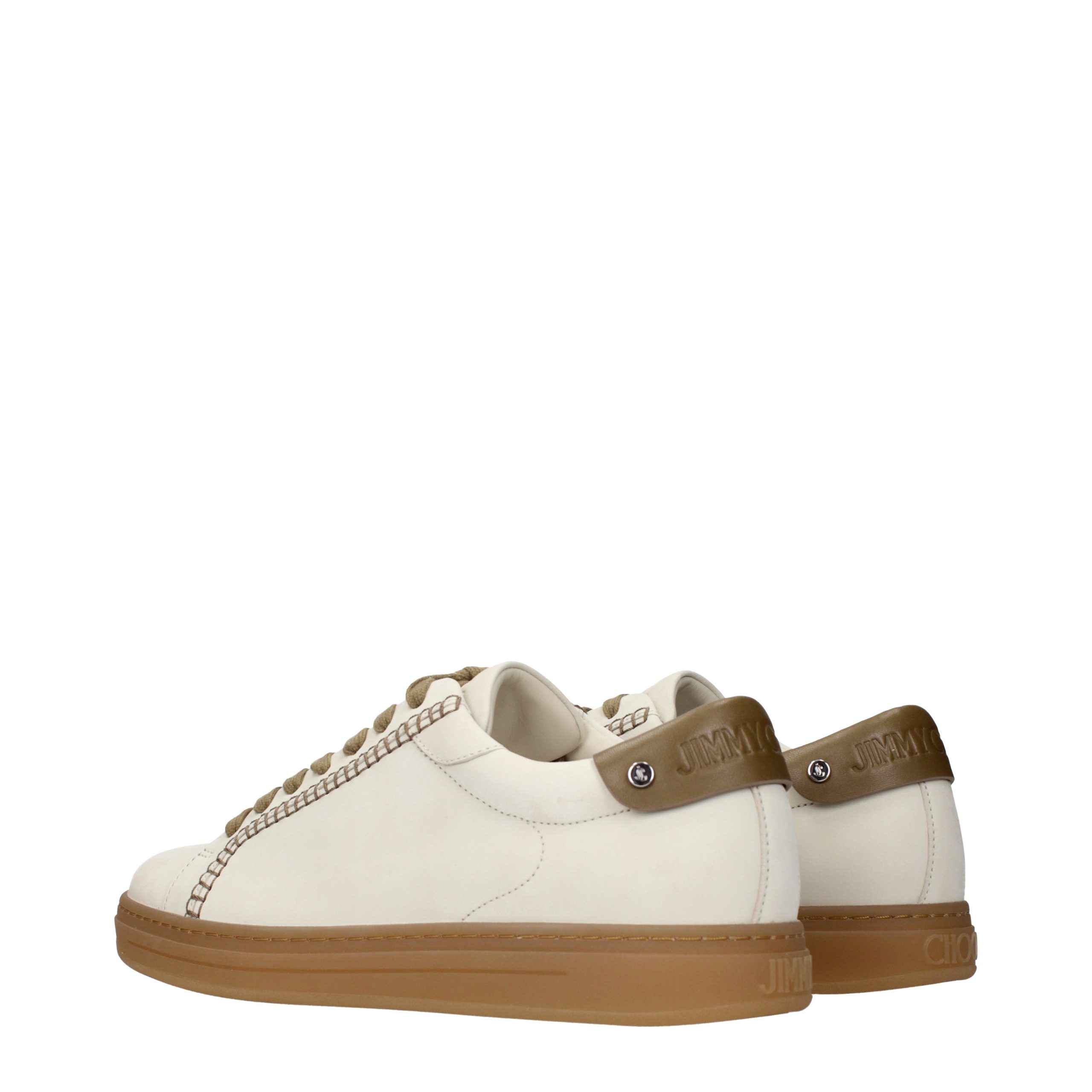 Jimmy Choo Beige Leather Sneakers - Image 4