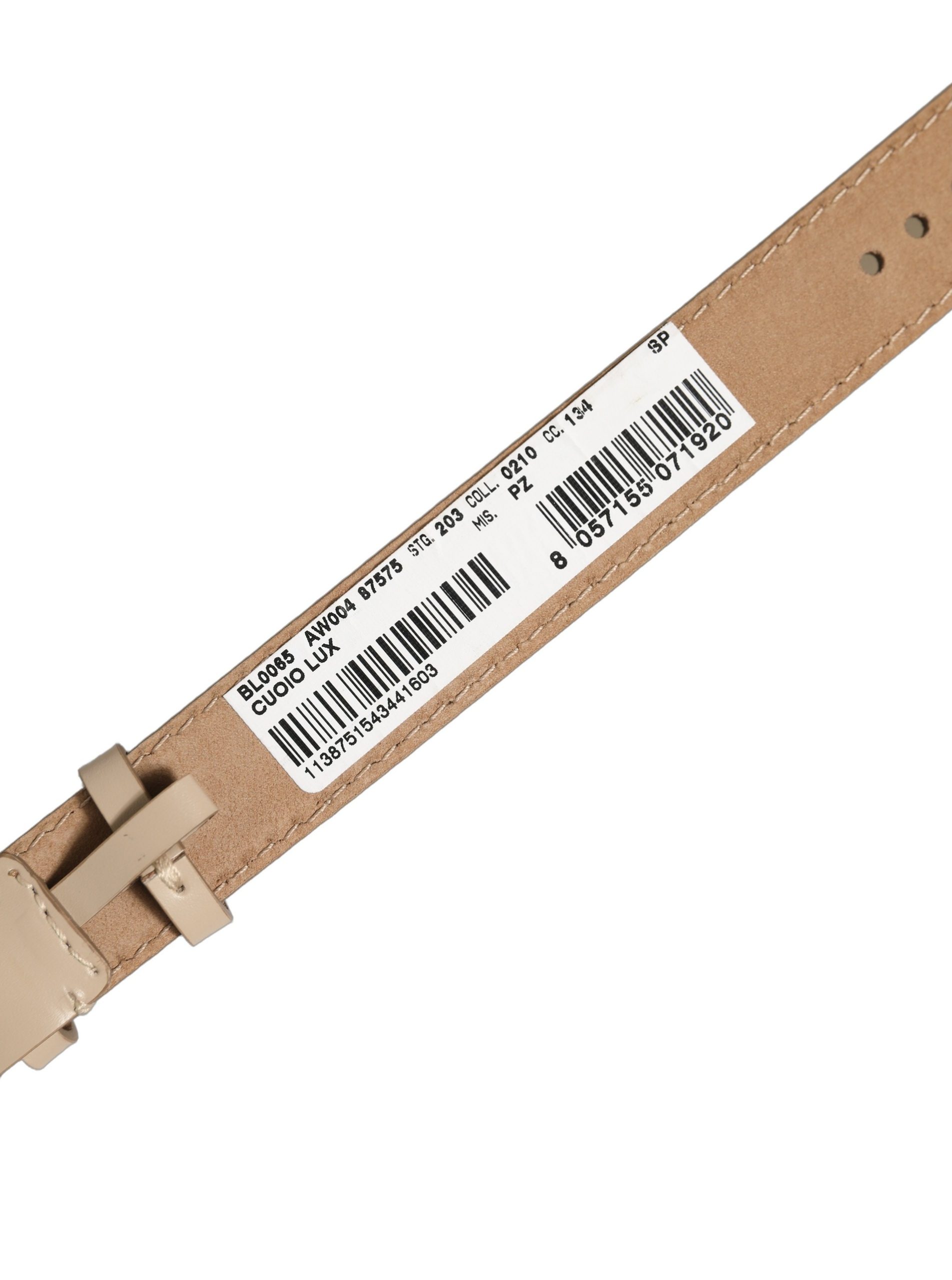 Dolce & Gabbana Beige Calfskin Leather Gold Buckle Belt Strap Bracelet - Image 5