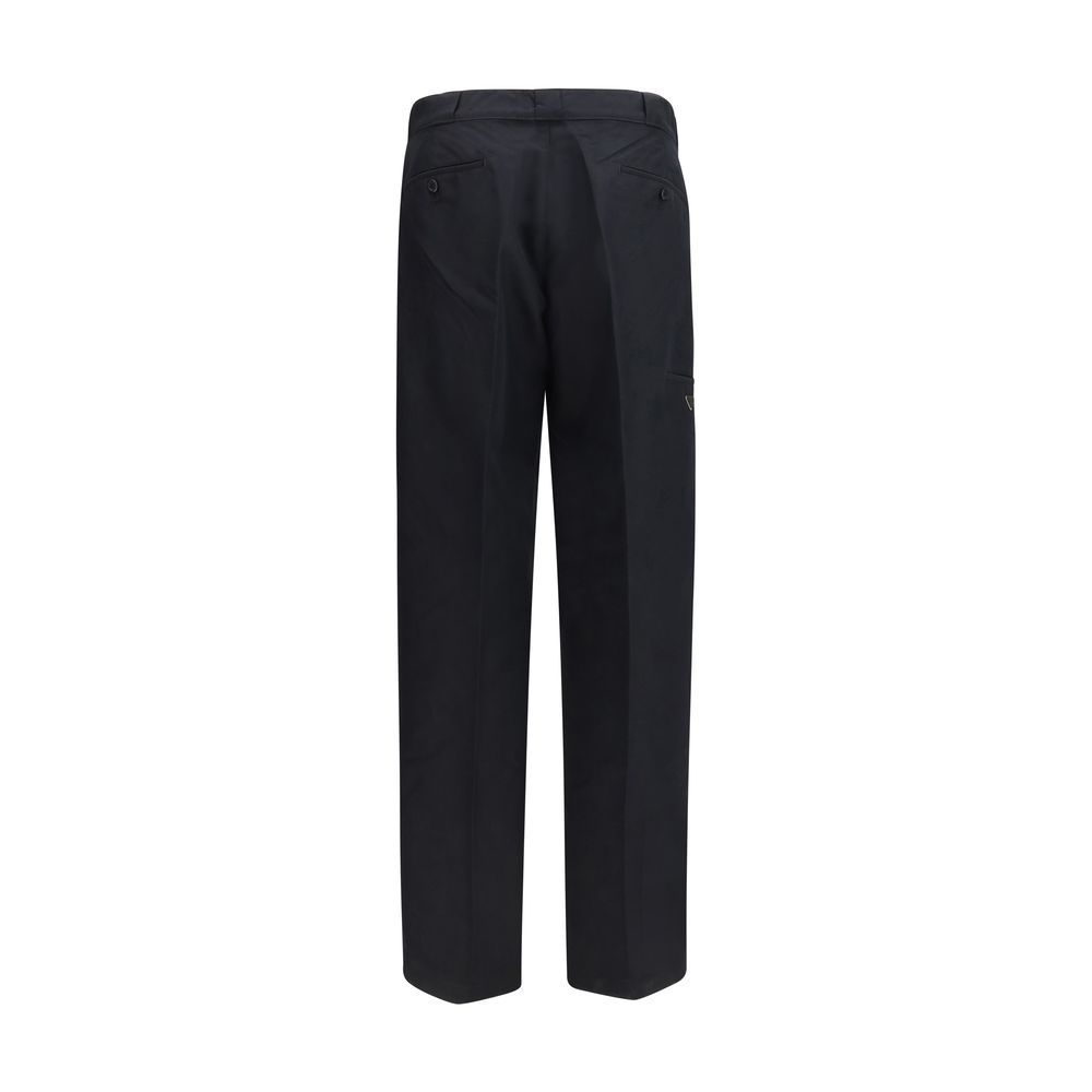 Prada Black Cotton Casual Pants - Image 2