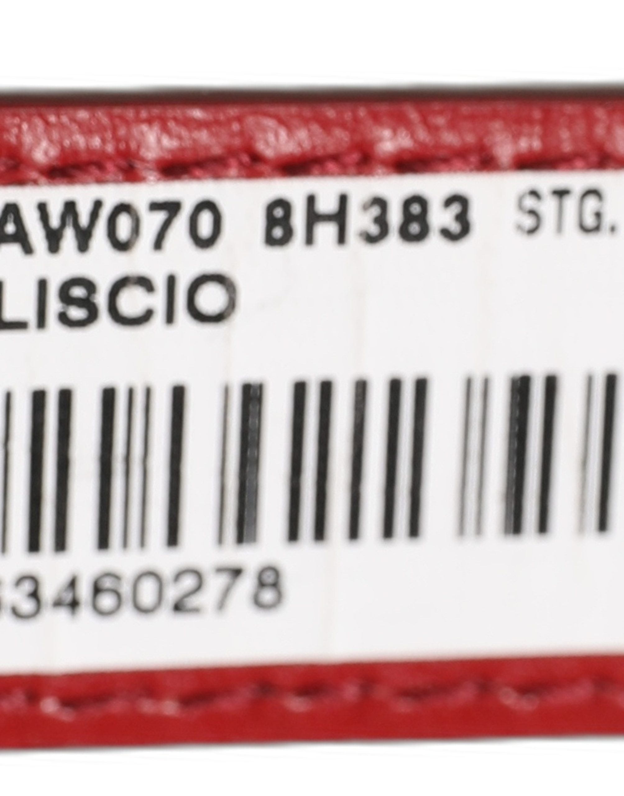 Dolce & Gabbana Red Calfskin Leather Gold Buckle Belt Strap Bracelet - Image 5