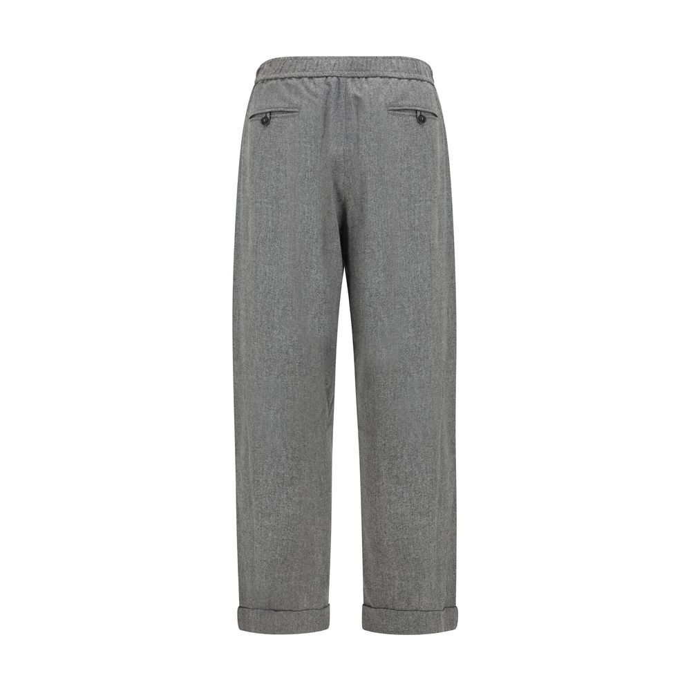 Giorgio Armani Gray Wool Oves Aries Casual Pants - Image 2