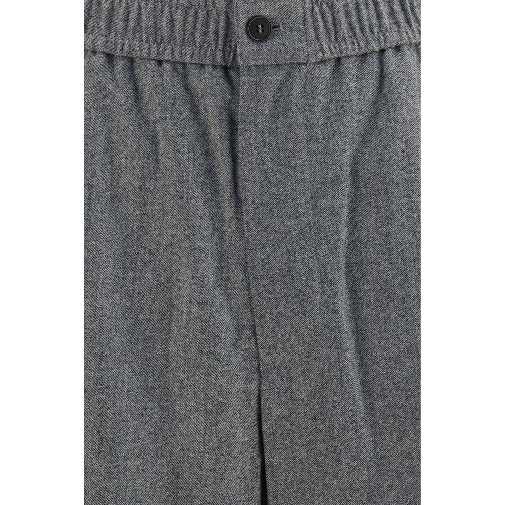 Giorgio Armani Gray Wool Oves Aries Casual Pants - Image 3