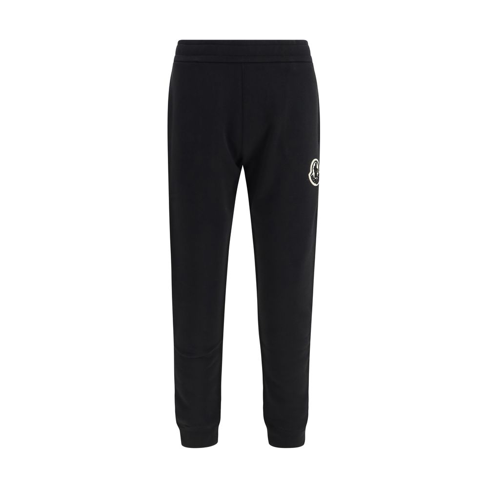 Moncler Black Cotton Athletic Pants