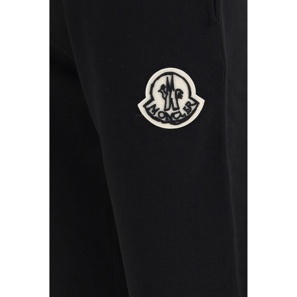 Moncler Black Cotton Athletic Pants - Image 3