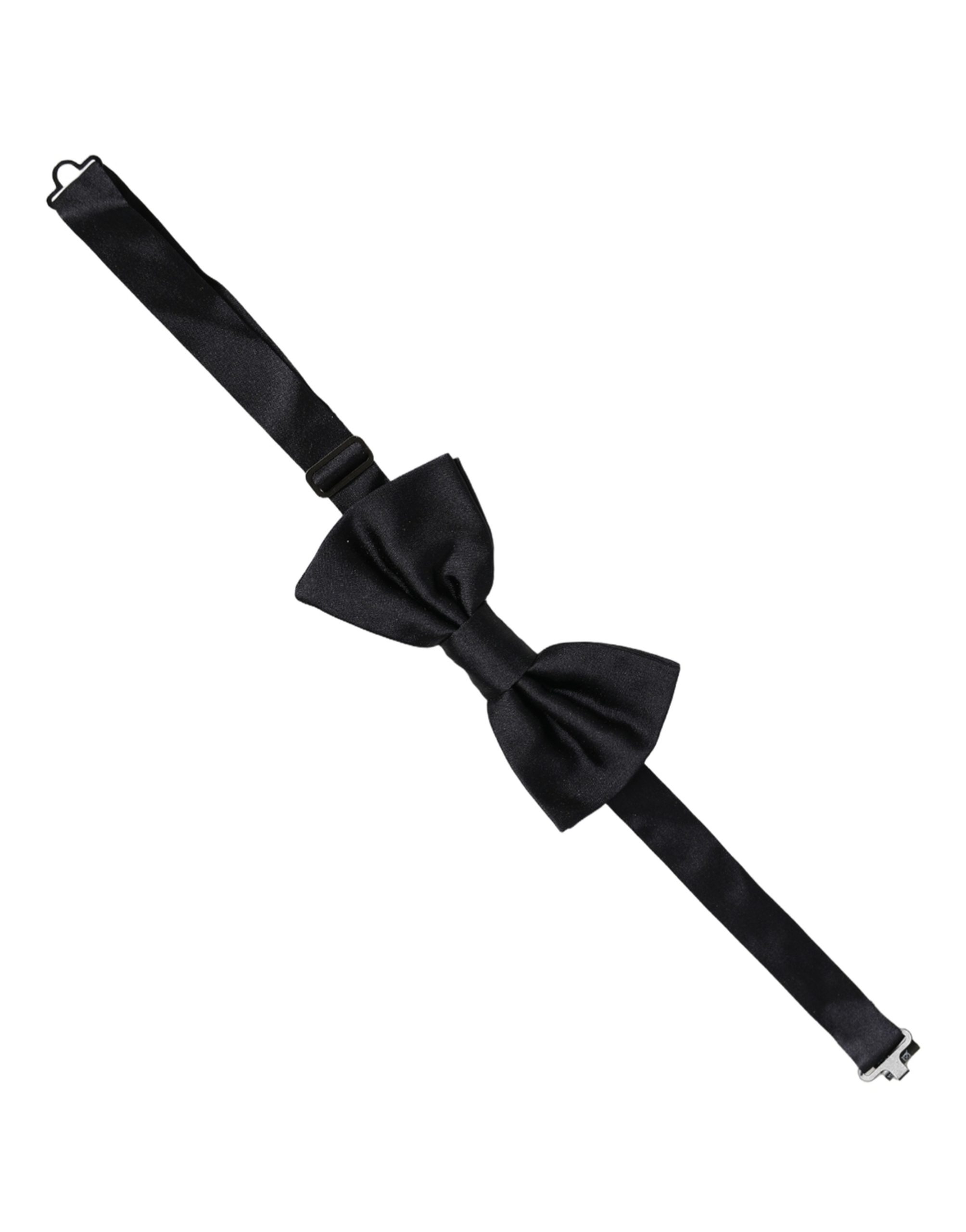 Dolce & Gabbana Men Dark Blue 100% Silk Adjustable Neck Papillon Bow Tie - Image 2