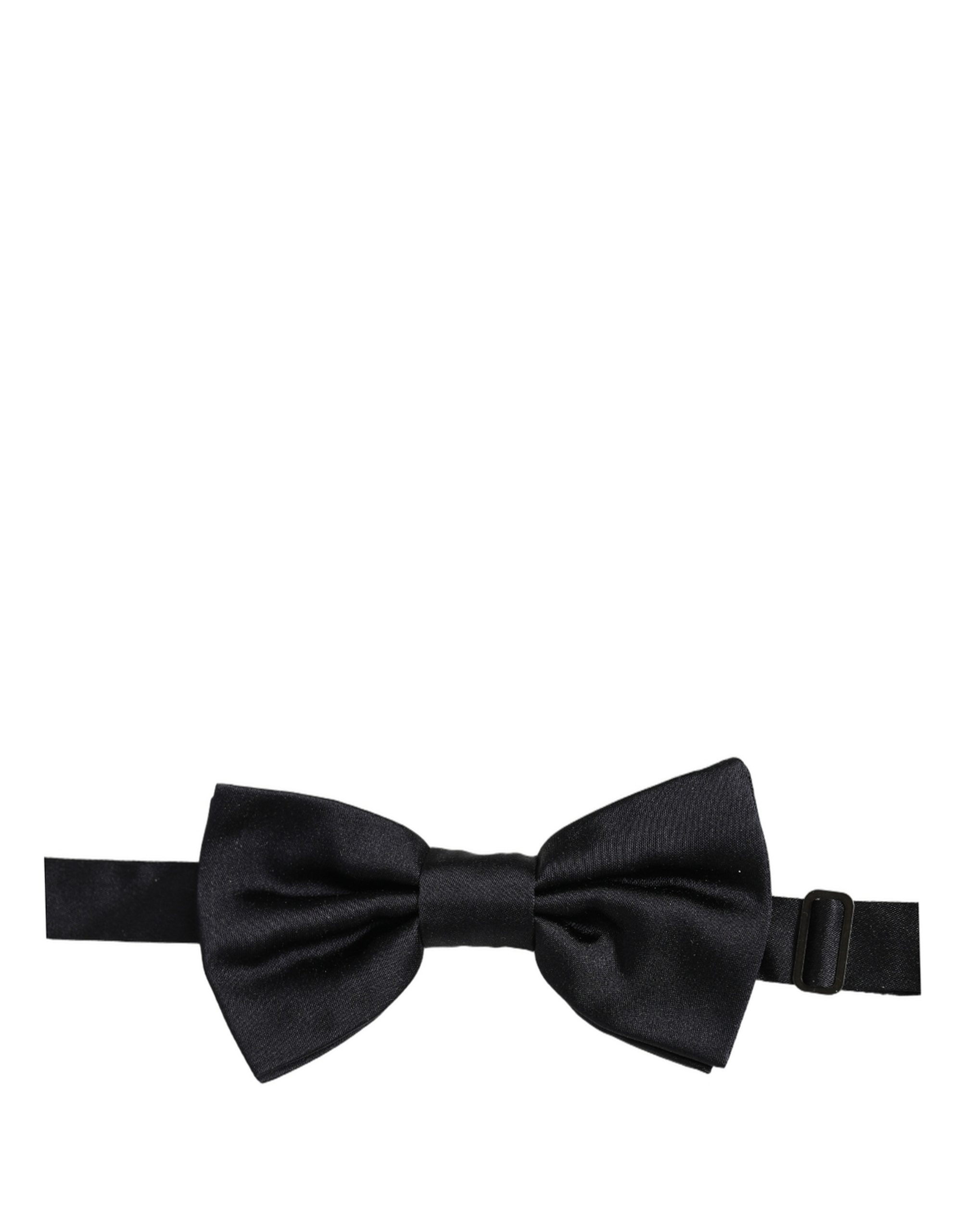 Dolce & Gabbana Men Dark Blue 100% Silk Adjustable Neck Papillon Bow Tie - Image 6