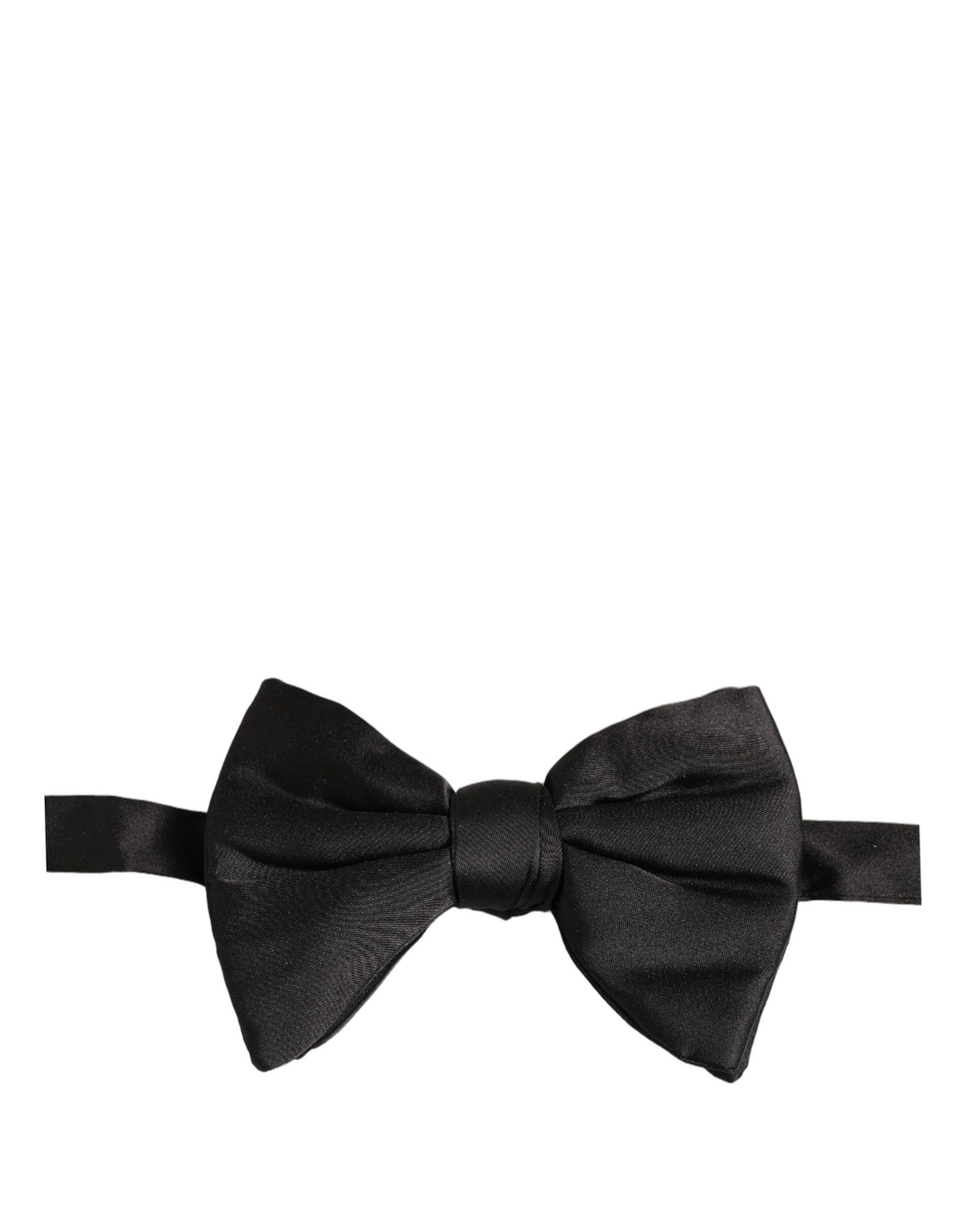 Dolce & Gabbana Men Black 100% Silk Adjustable Neck Papillon Bow Tie - Image 2