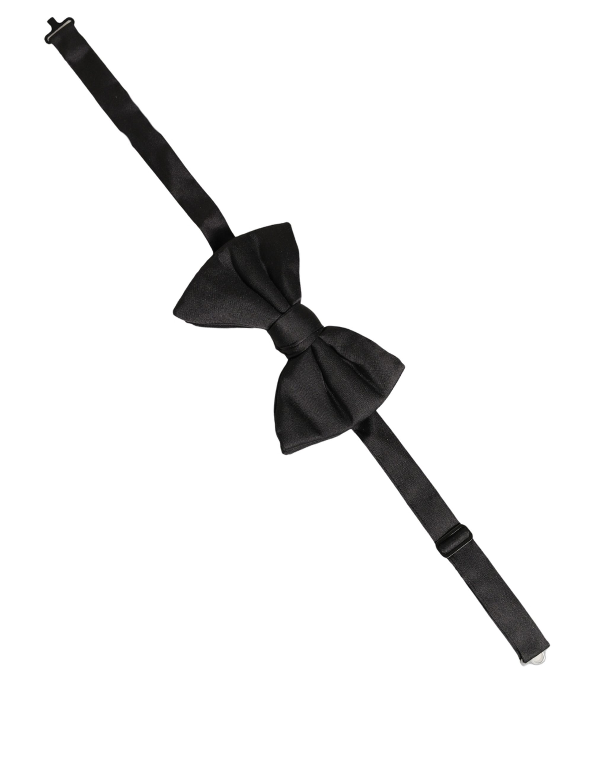 Dolce & Gabbana Men Black 100% Silk Adjustable Neck Papillon Bow Tie - Image 3