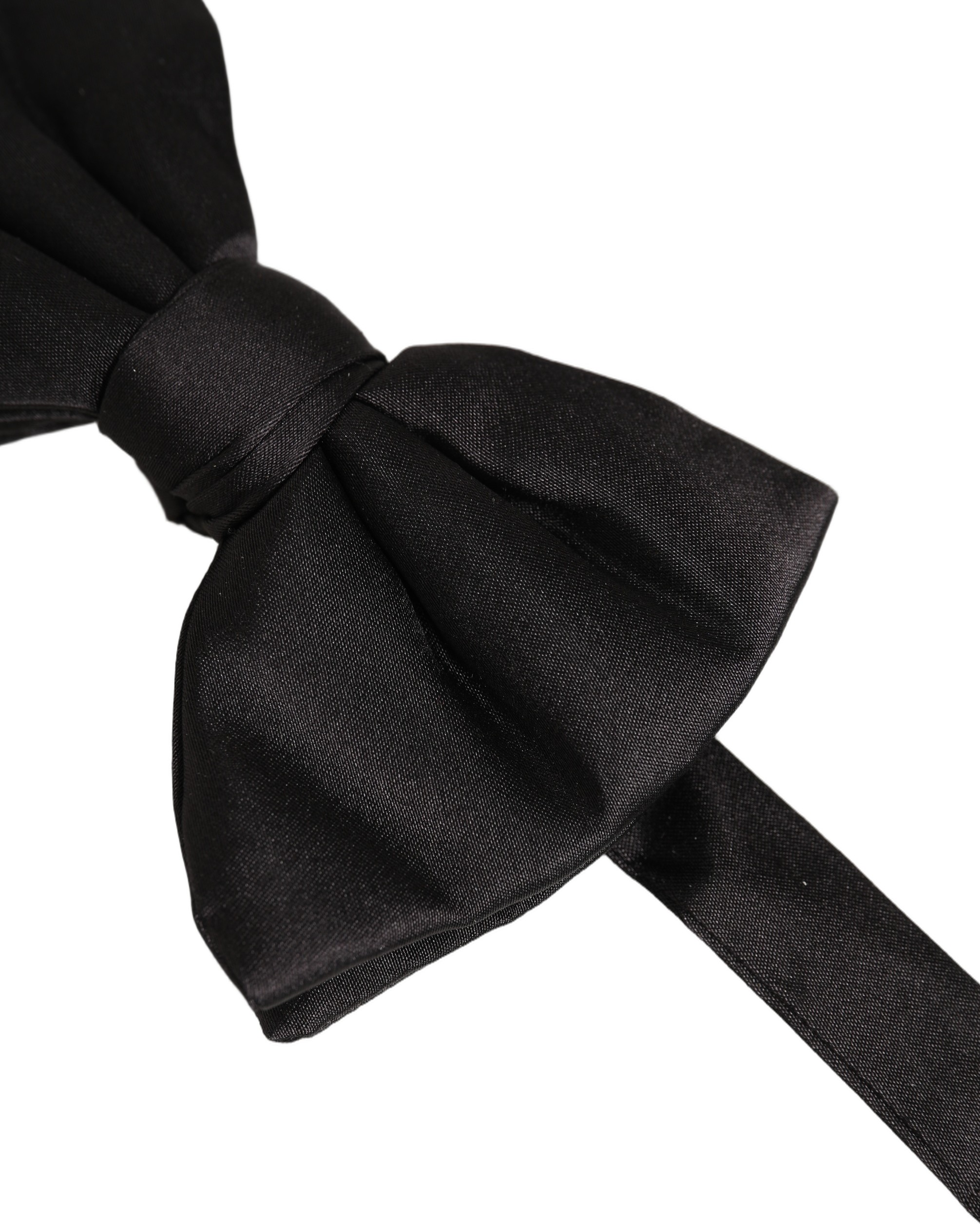 Dolce & Gabbana Men Black 100% Silk Adjustable Neck Papillon Bow Tie - Image 4