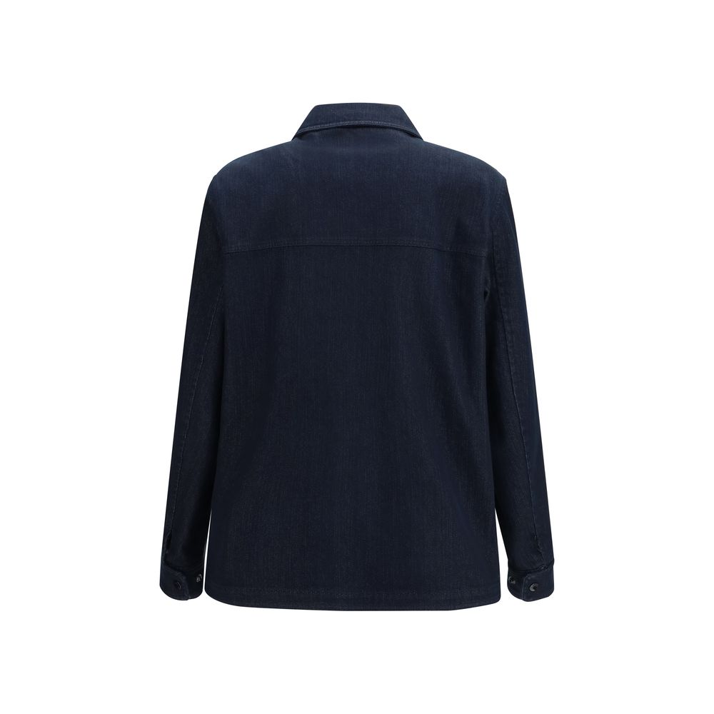 Moncler Blue Cotton Denim Jacket - Image 2
