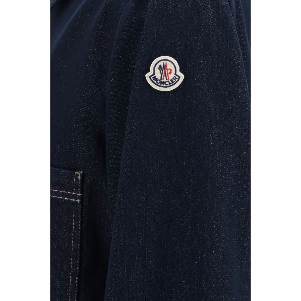 Moncler Blue Cotton Denim Jacket - Image 3