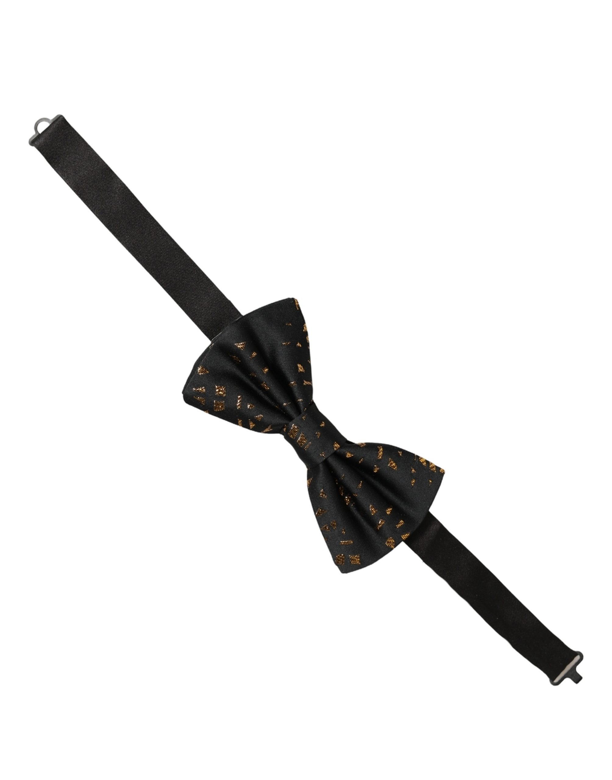 Dolce & Gabbana Dark Gray Speckle Pattern Adjustable Neck Papillon Bow Tie - Image 2