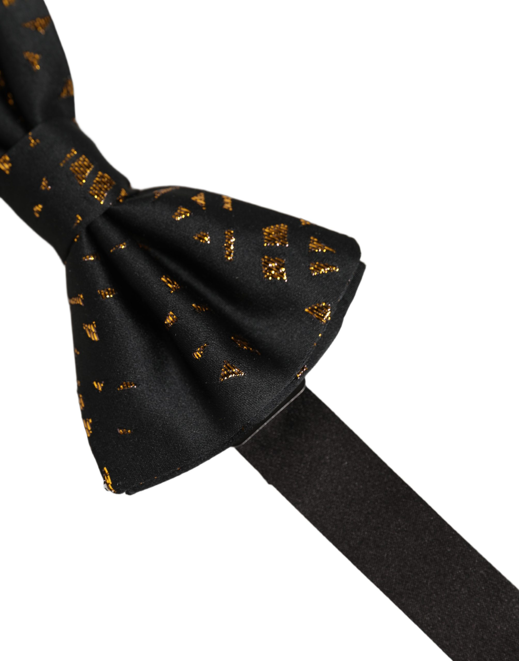 Dolce & Gabbana Dark Gray Speckle Pattern Adjustable Neck Papillon Bow Tie - Image 3