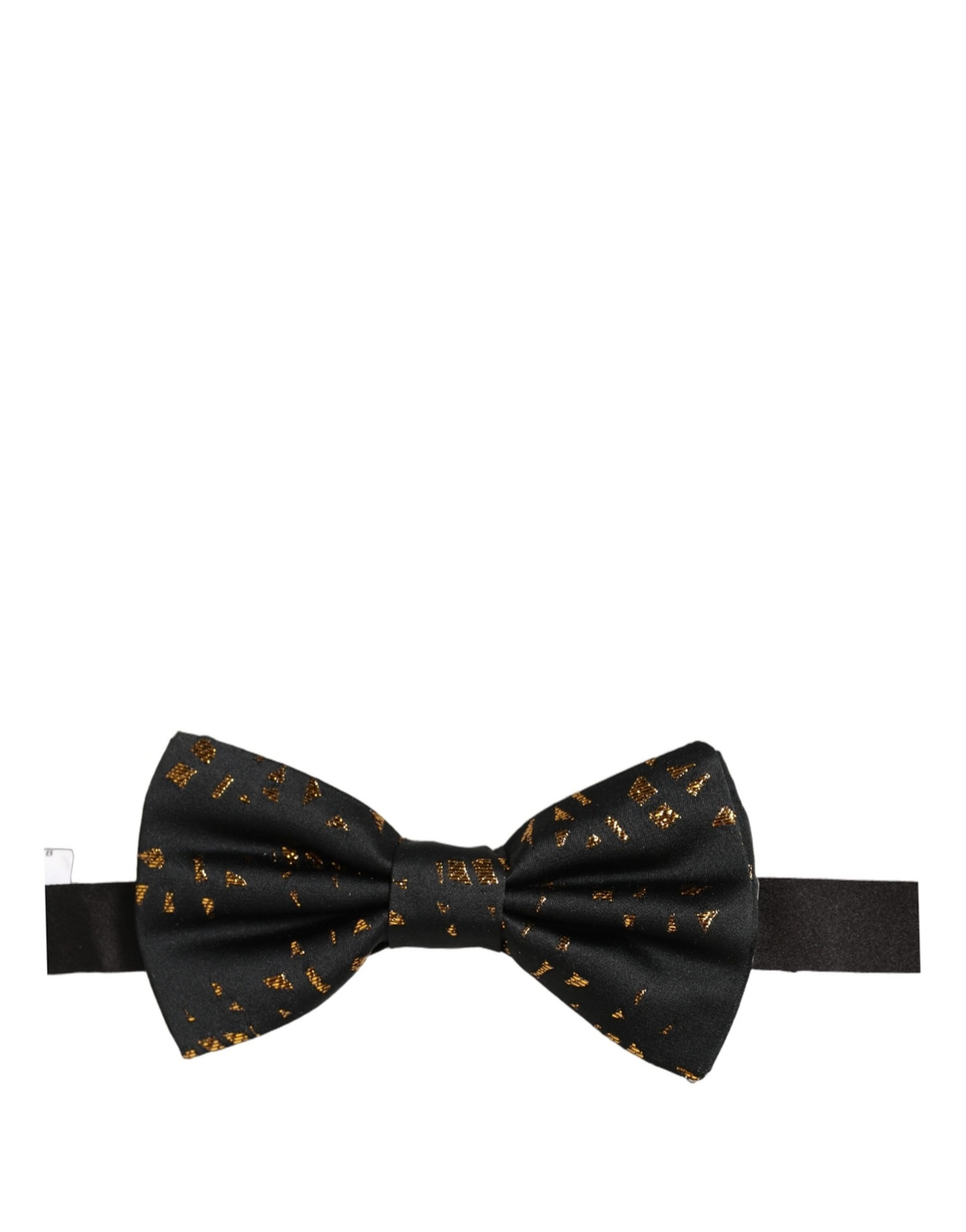 Dolce & Gabbana Dark Gray Speckle Pattern Adjustable Neck Papillon Bow Tie - Image 4