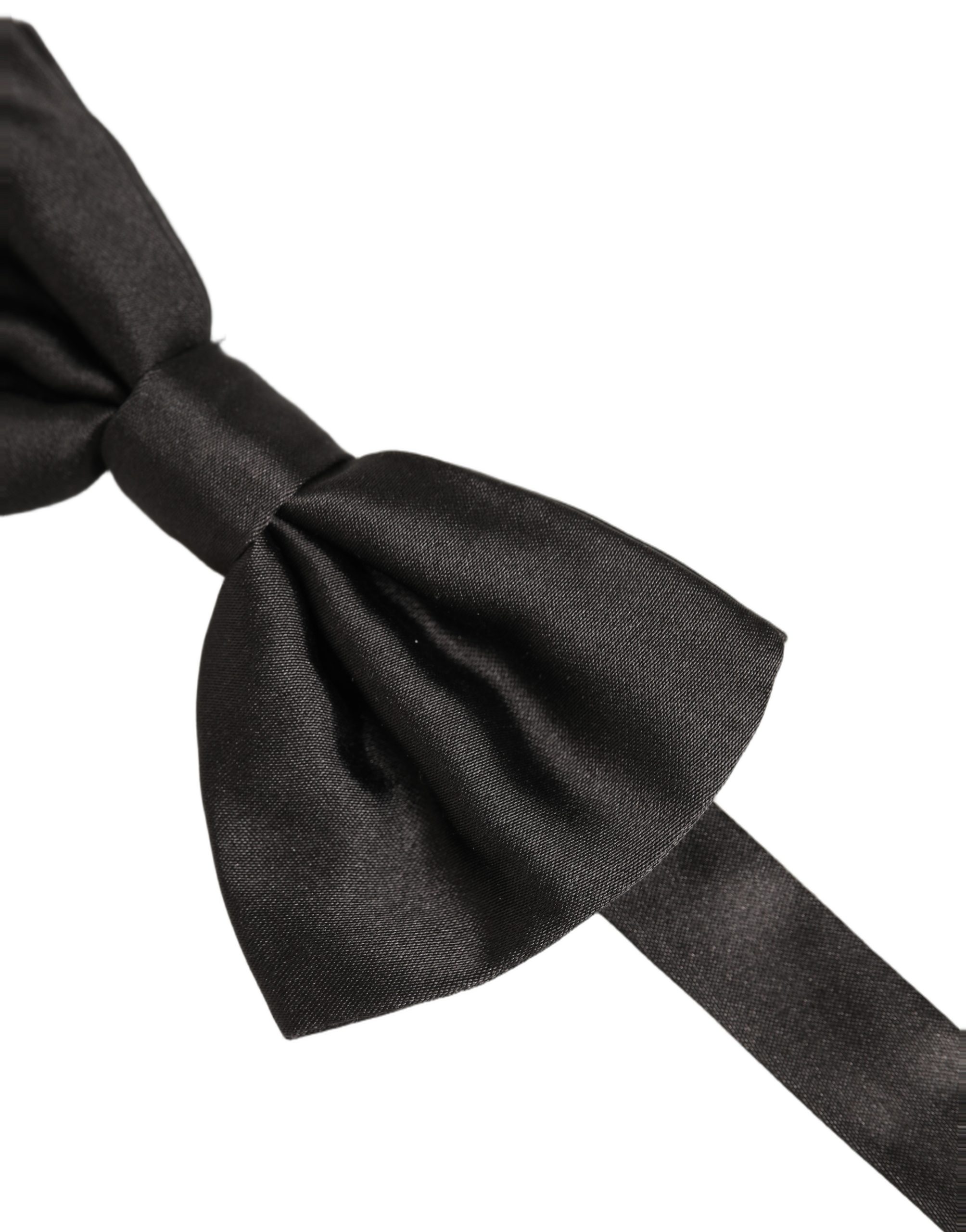 Dolce & Gabbana Men Black 100% Silk Adjustable Neck Papillon Bow Tie - Image 3