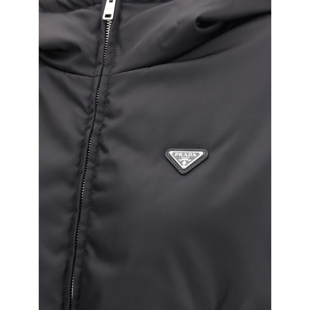 Prada Black Recycled Polyamide Shell Jacket - Image 3