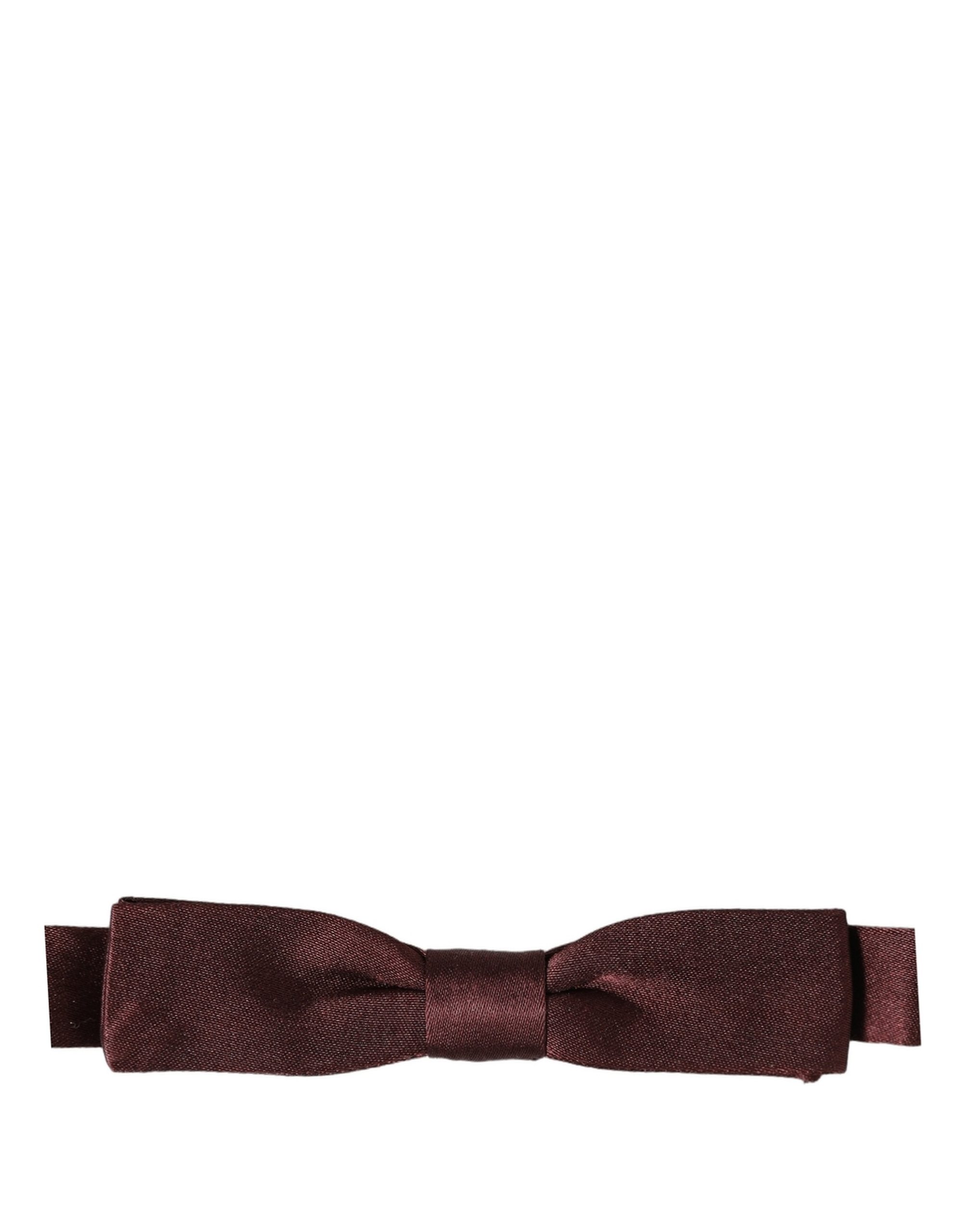 Dolce & Gabbana Men Brown 100% Silk Adjustable Neck Papillon Bow Tie - Image 2