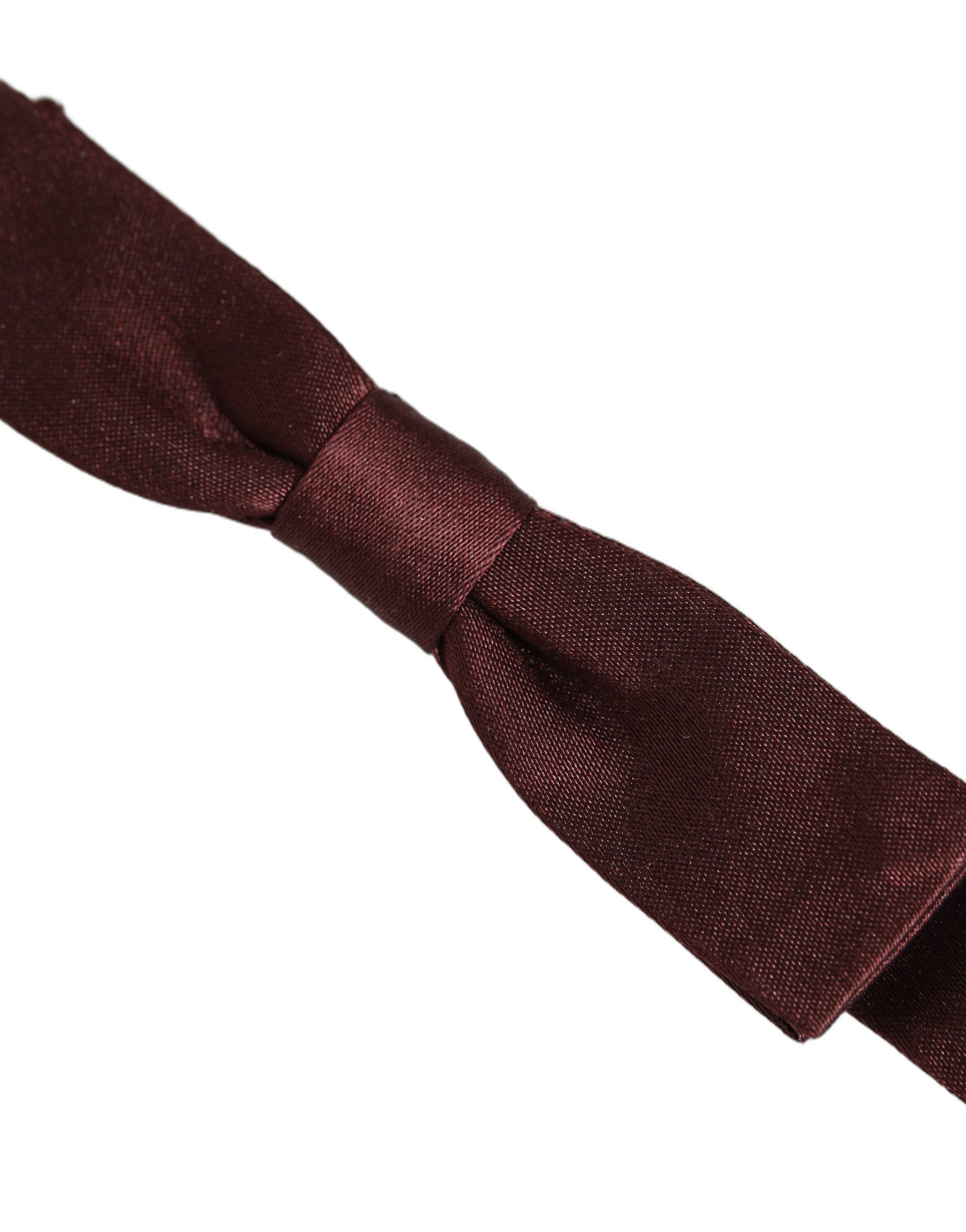 Dolce & Gabbana Men Brown 100% Silk Adjustable Neck Papillon Bow Tie - Image 4