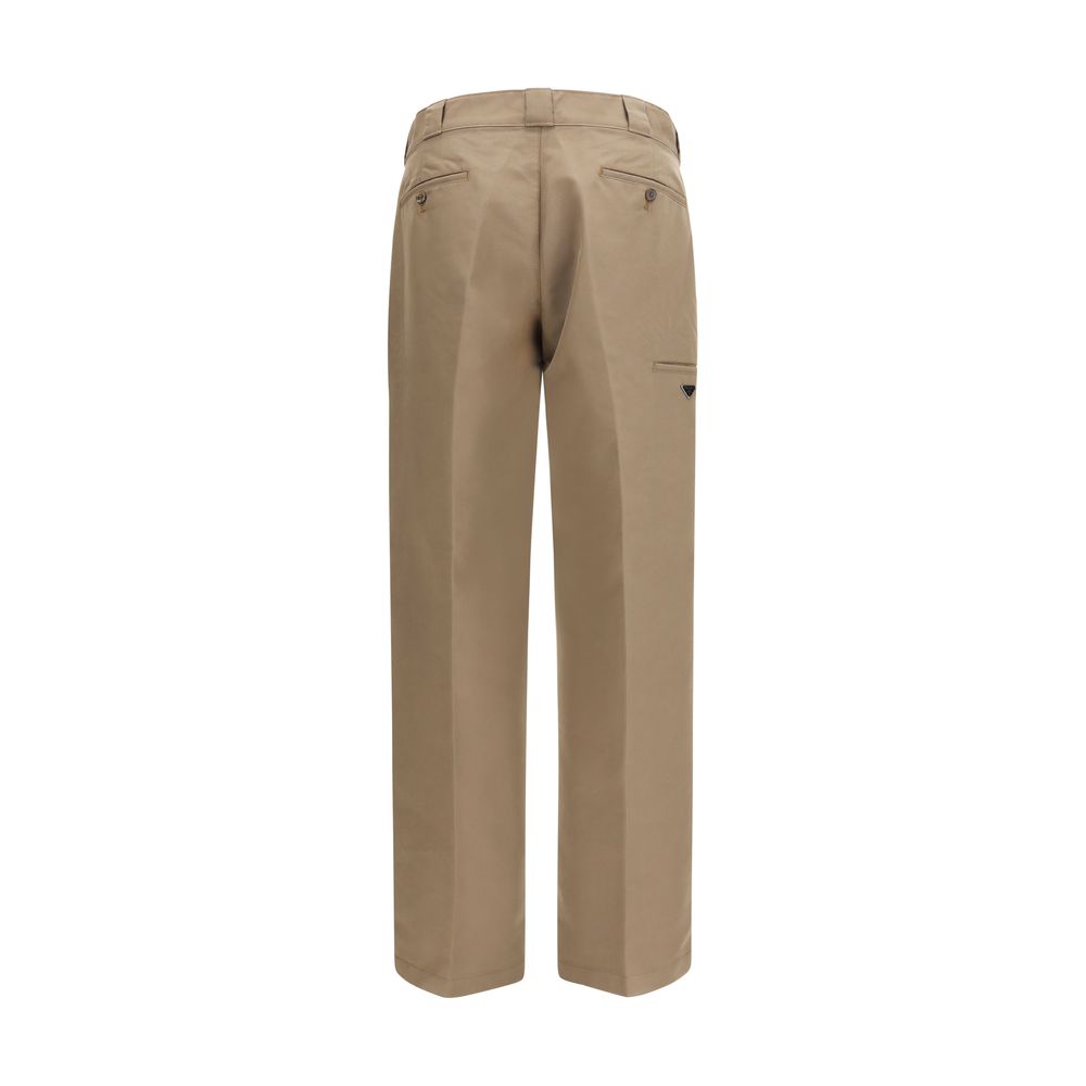 Prada Brown Cotton Casual Pants - Image 2