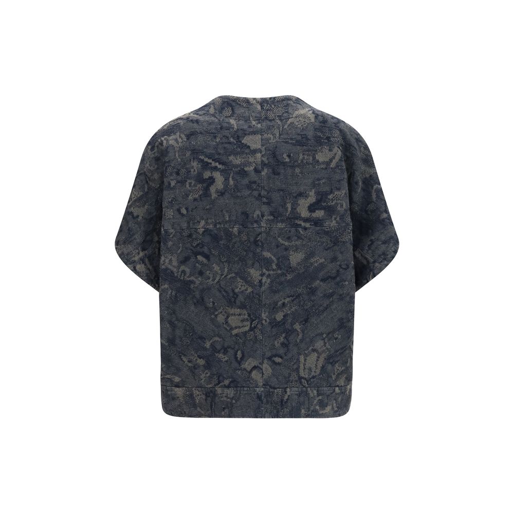 Giorgio Armani Blue Cotton Denim Jacket - Image 2
