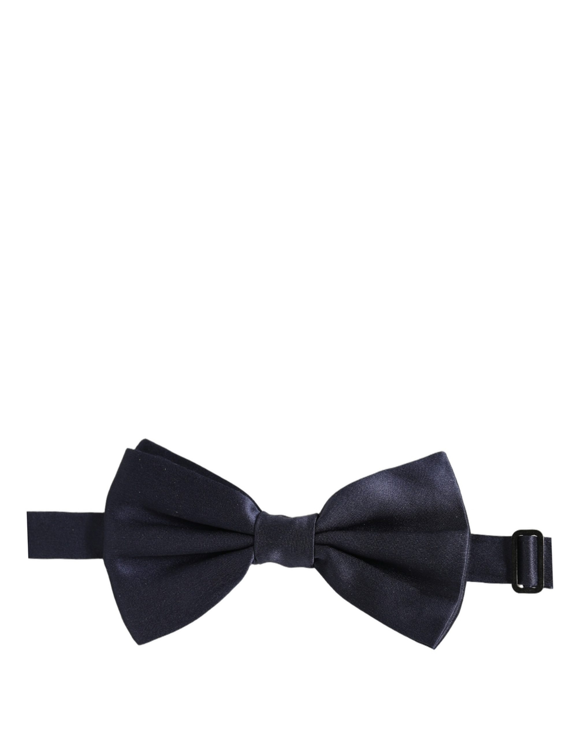 Dolce & Gabbana Dark Blue 100% Silk Adjustable Neck Papillon Bow Tie - Image 4