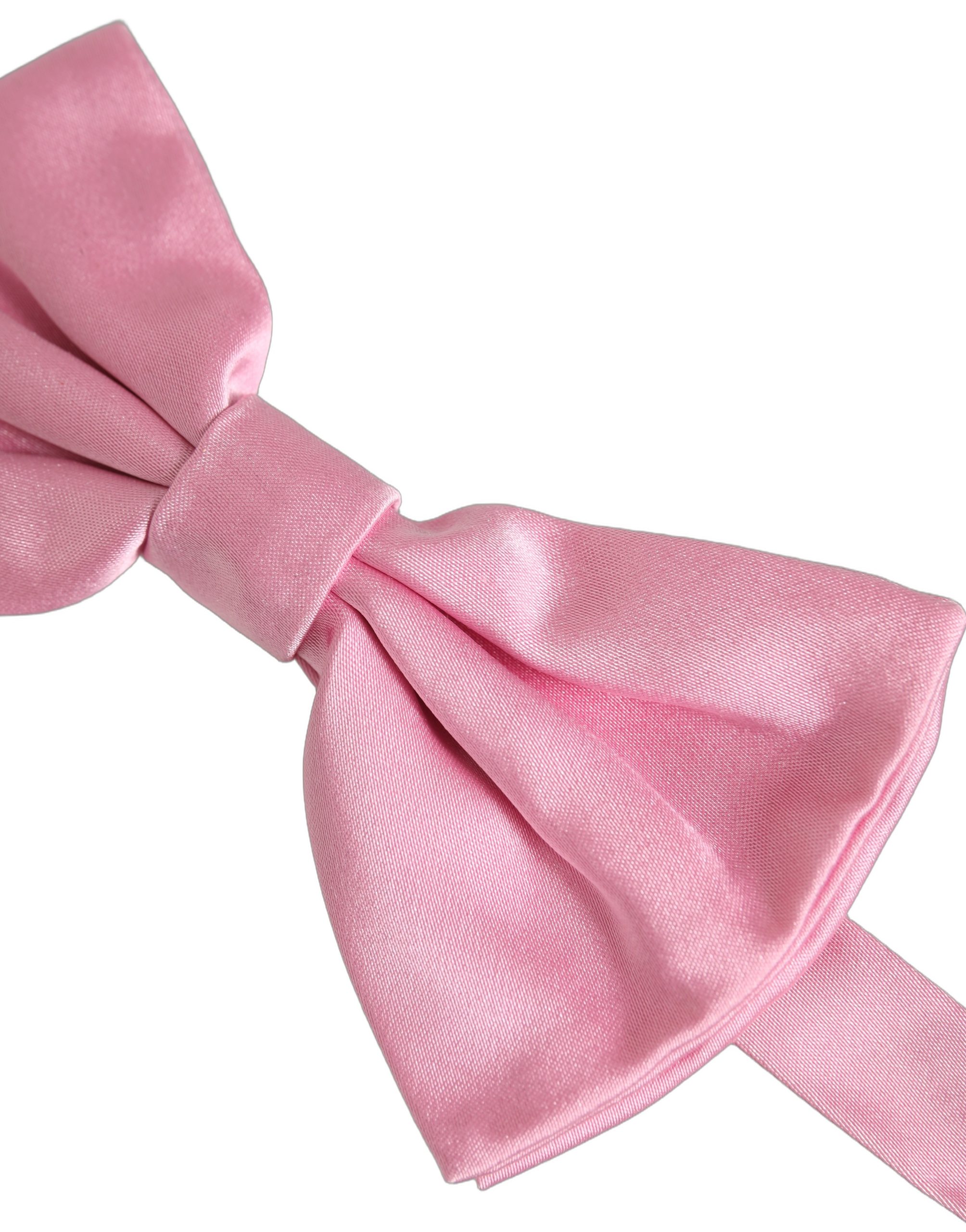 Dolce & Gabbana Men Pink 100% Silk Adjustable Neck Papillon Bow Tie - Image 4