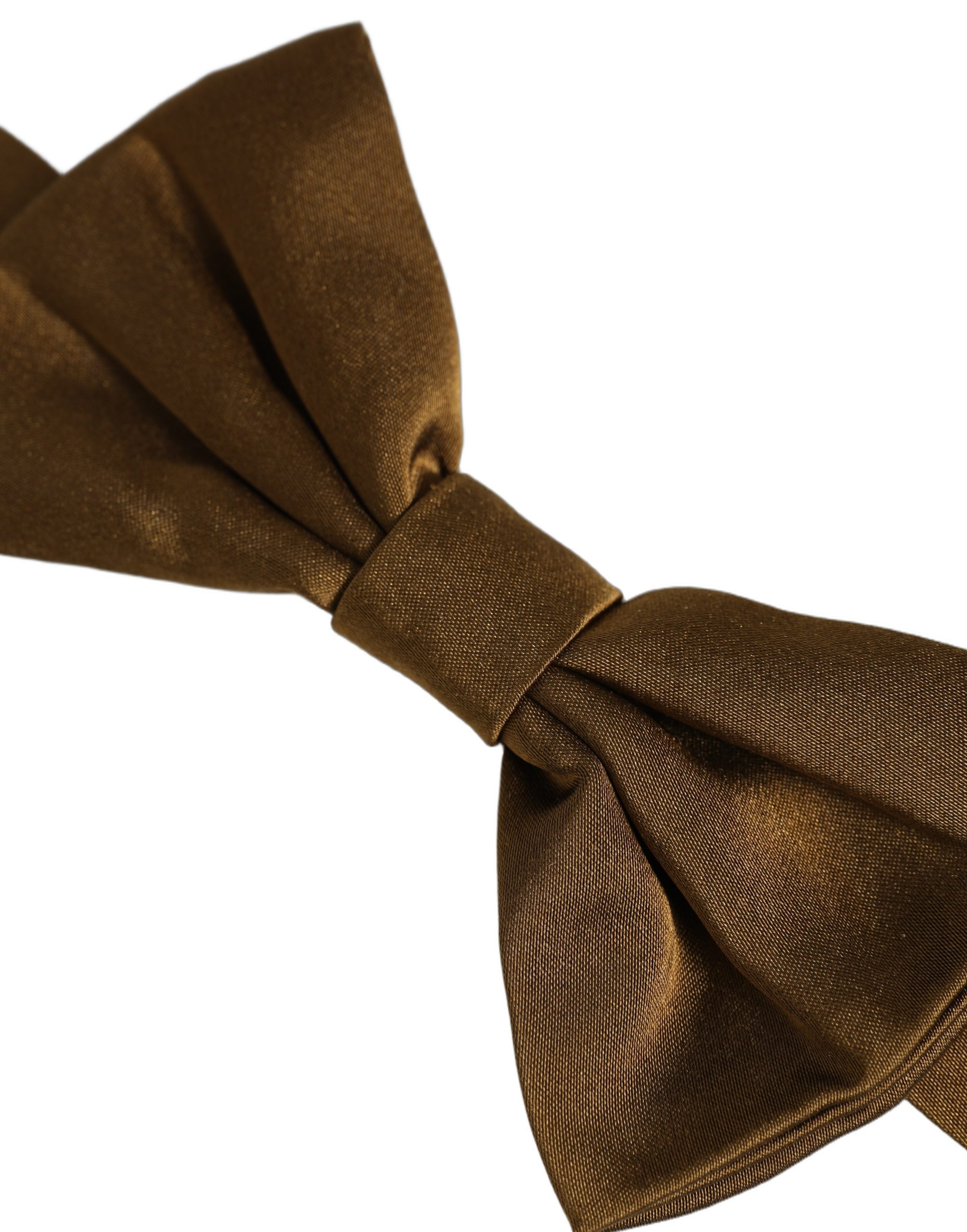 Dolce & Gabbana Men Brown 100% Silk Adjustable Neck Papillon Bow Tie - Image 4