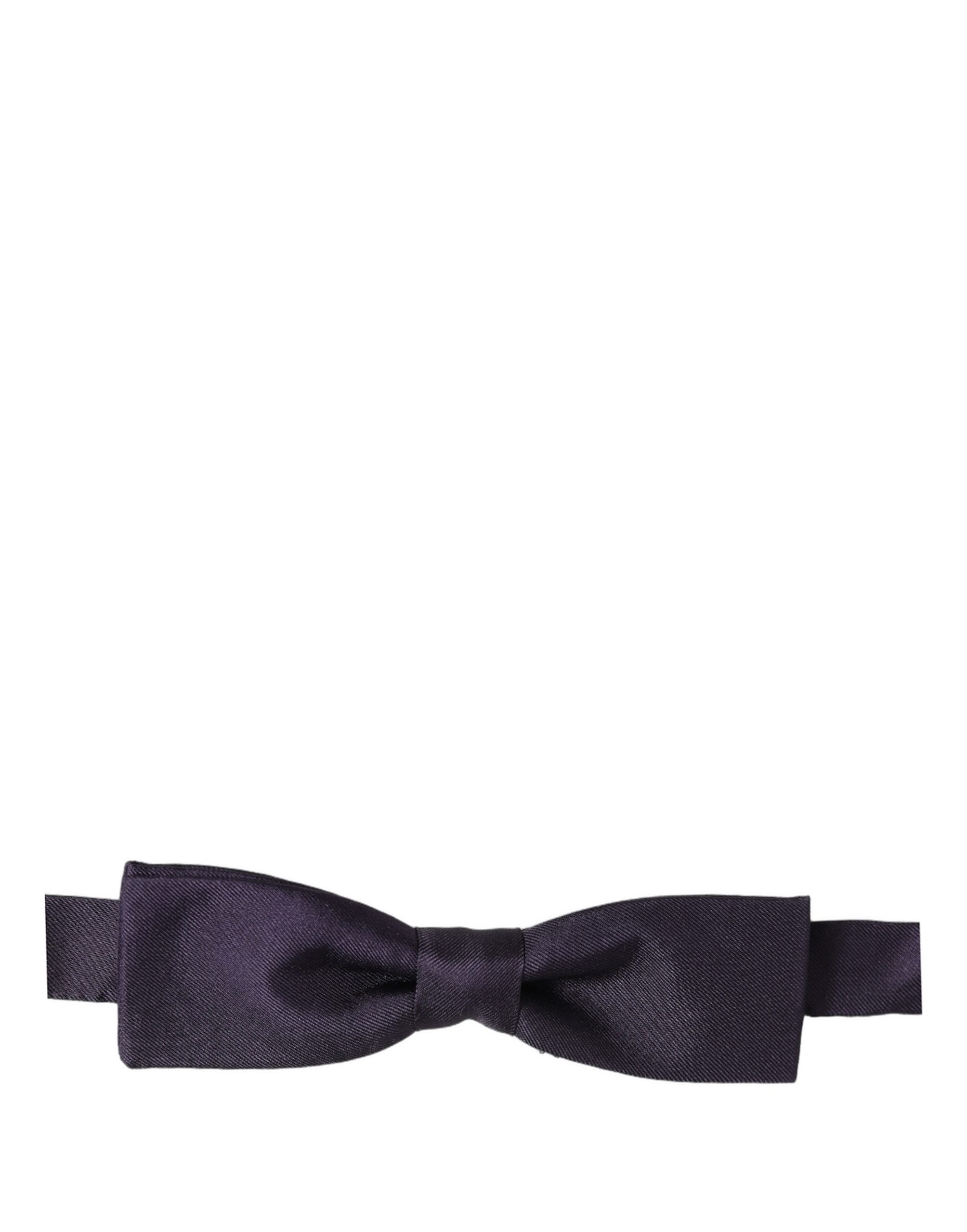 Dolce & Gabbana Men Violet 100% Silk Adjustable Neck Papillon Bow Tie - Image 3