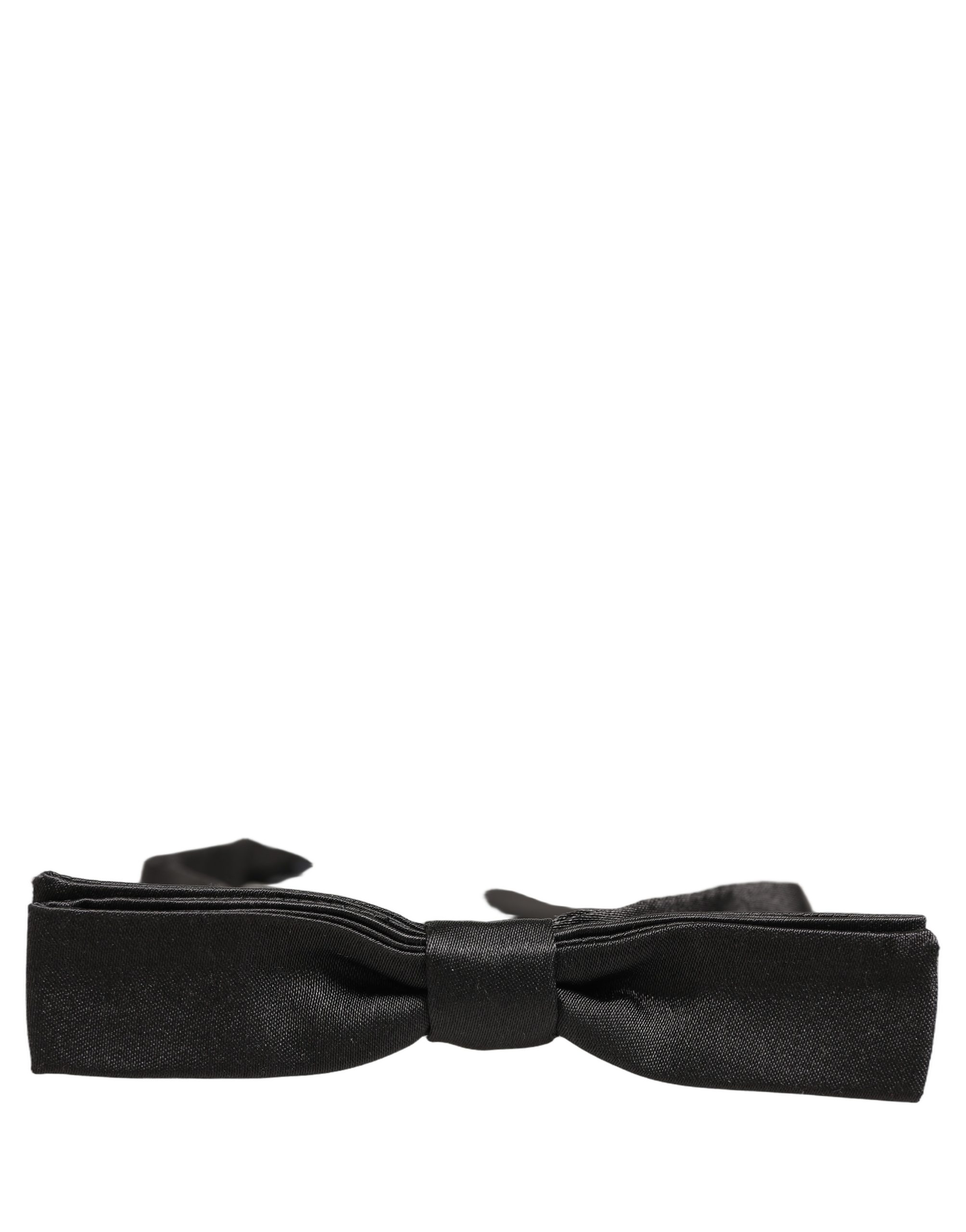 Dolce & Gabbana Men Dark Gray 100% Silk Adjustable Neck Papillon Bow Tie