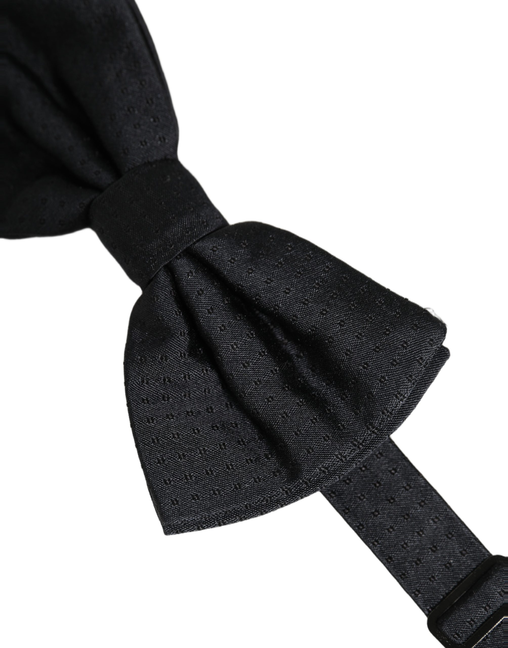 Dolce & Gabbana Men Black 100% Silk Adjustable Neck Papillon Bow Tie - Image 3