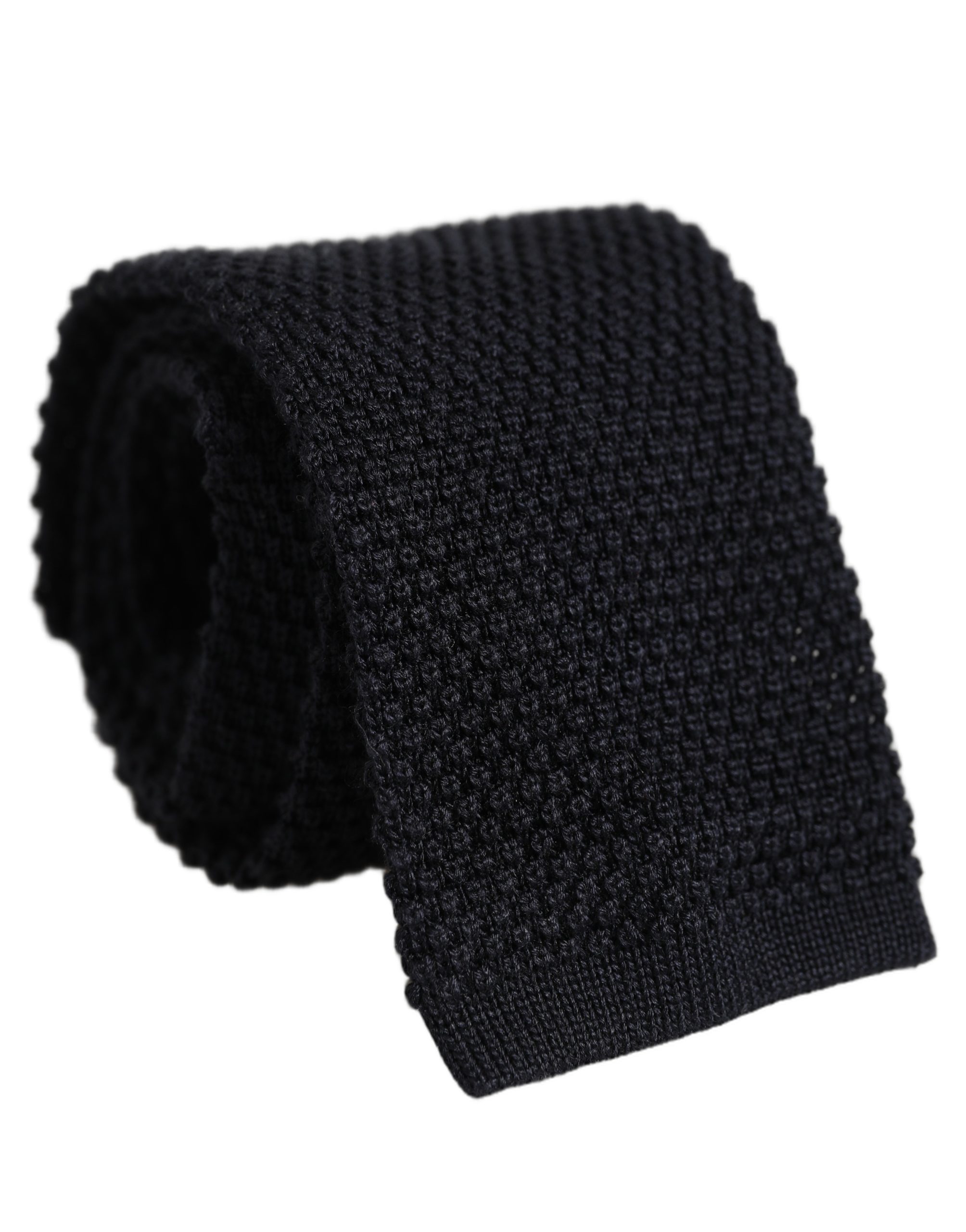 Dolce & Gabbana Men Dark Blue 100% Silk Adjustable Men Tied Necktie Tie - Image 2