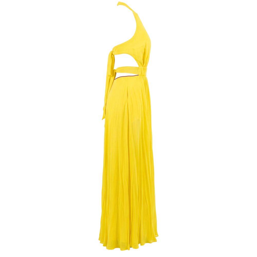 Trussardi Yellow Viscose Women Dress - Image 2