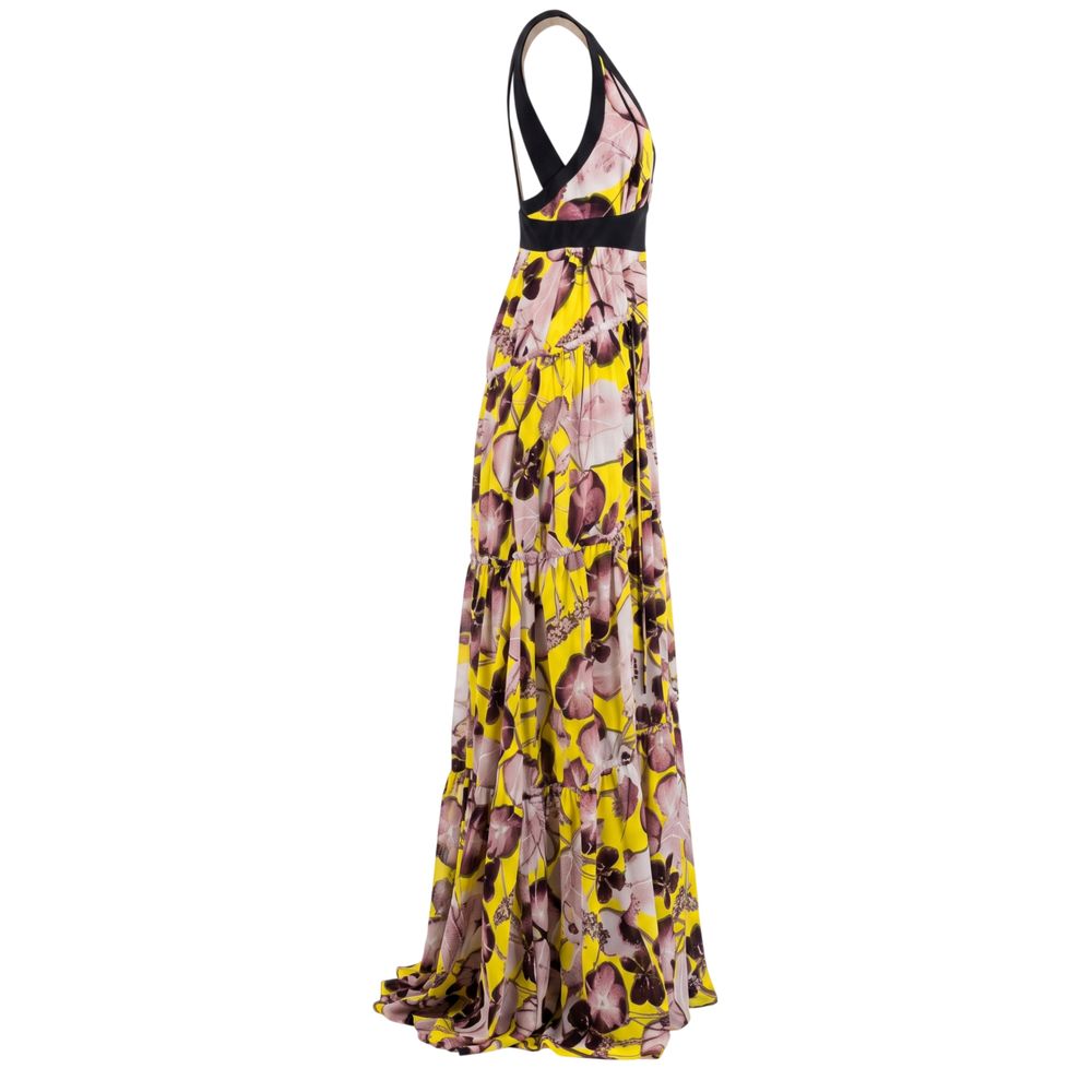 Trussardi Yellow Silk Women Dress - Image 2