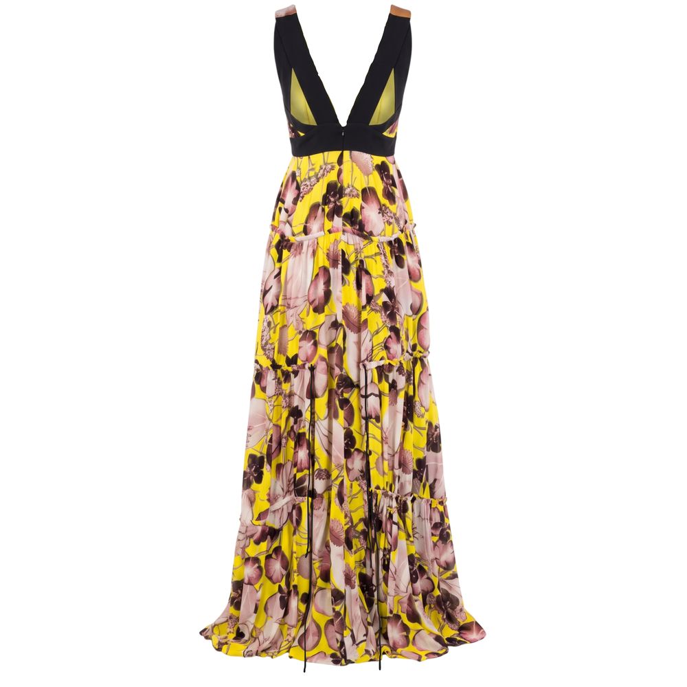 Trussardi Yellow Silk Women Dress - Image 3