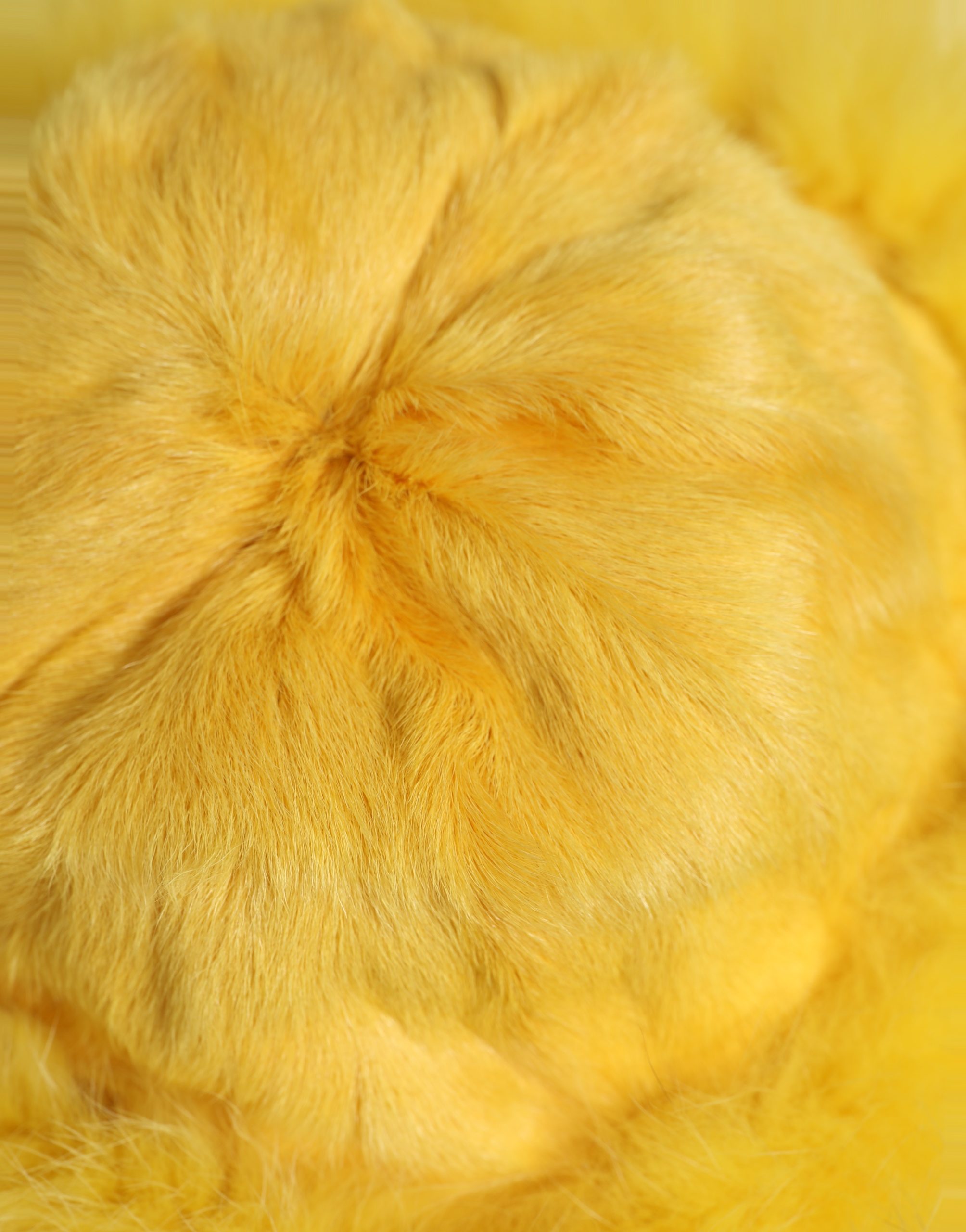 Dolce & Gabbana Yellow Fox Fur Womens Bucket Capello Hat - Image 6