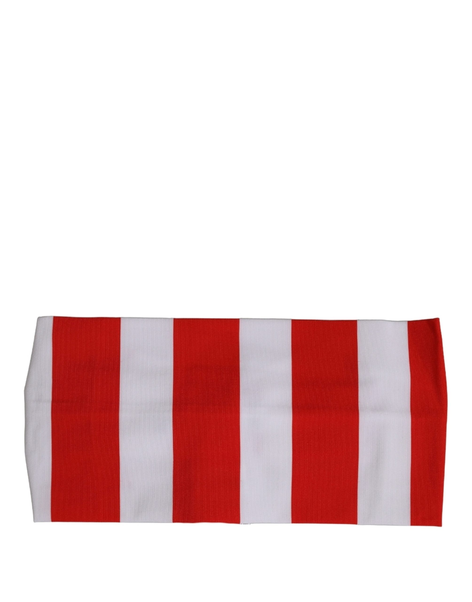 Dolce & Gabbana Red White Stripes Nylon Head Wrap One Size Headband - Image 3