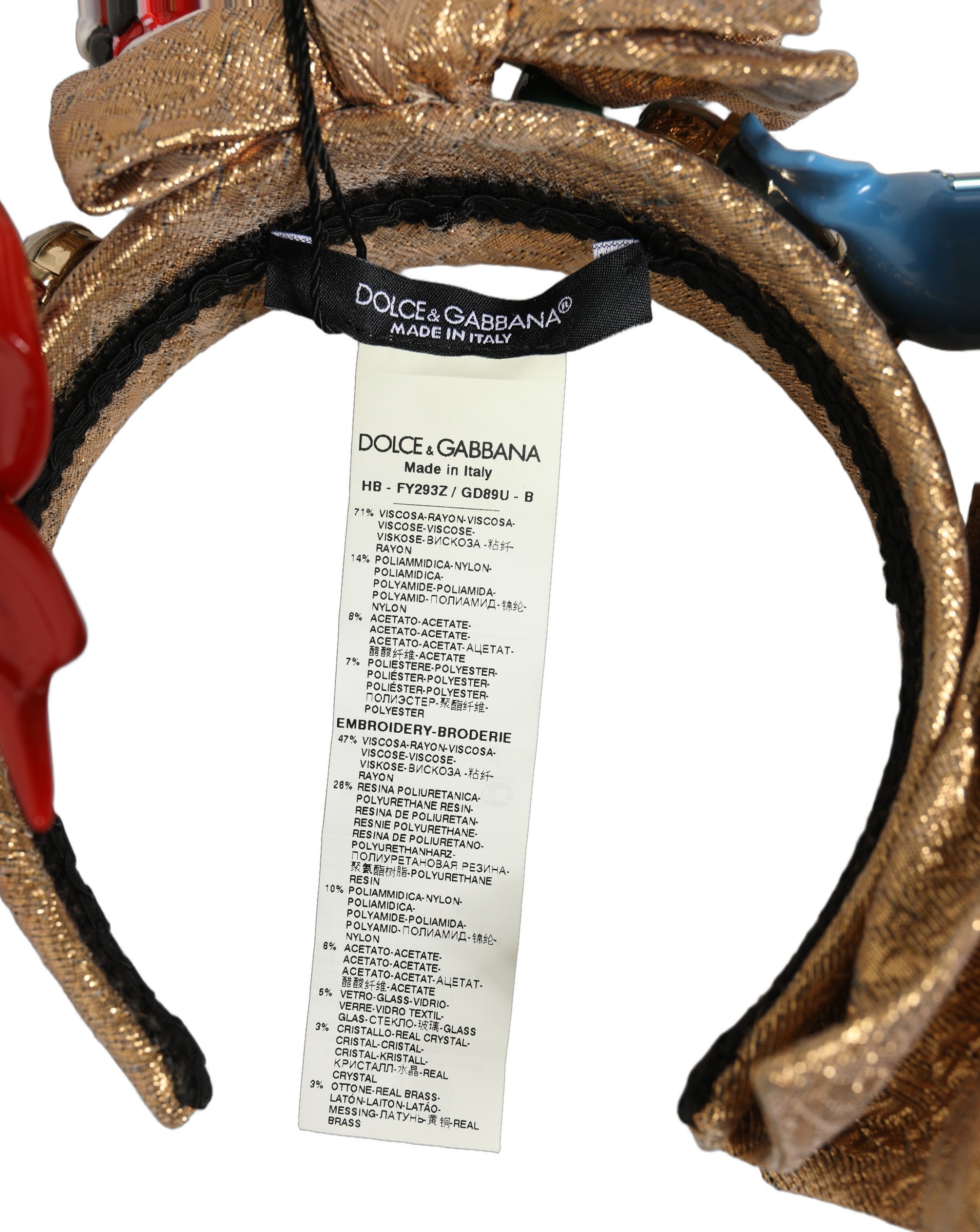 Dolce & Gabbana Multicolor Glittery Christmas Themed Headwear Headband - Image 5