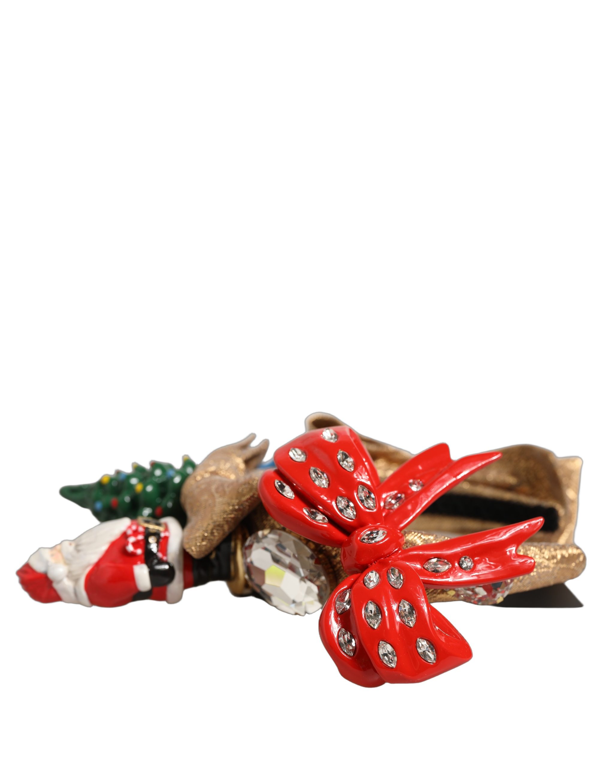 Dolce & Gabbana Multicolor Glittery Christmas Themed Headwear Headband - Image 6