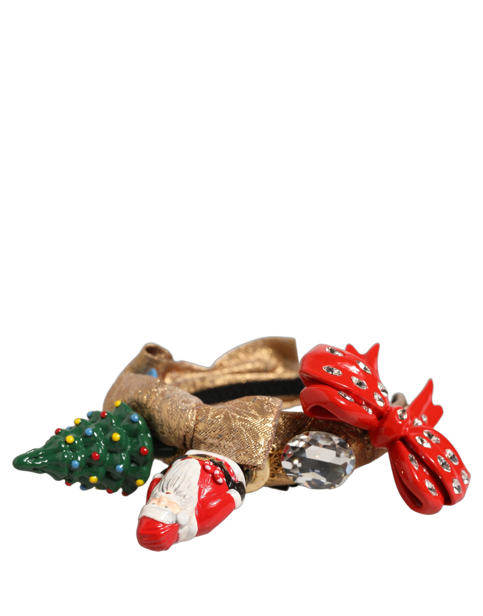 Dolce & Gabbana Multicolor Glittery Christmas Themed Headwear Headband - Image 7