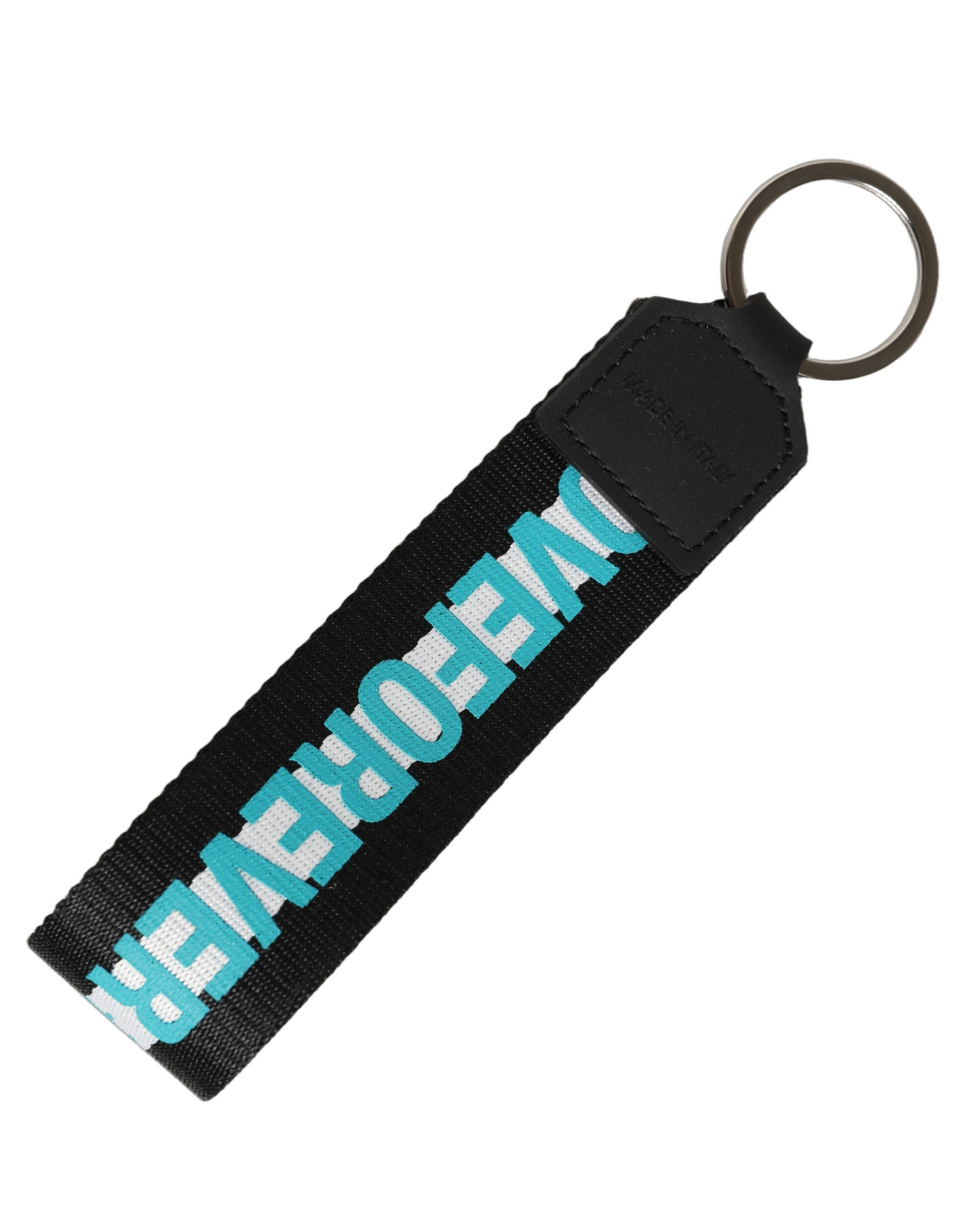 Dolce & Gabbana Multicolor Logo Polyester Brass Holder Keychain Keyring - Image 4