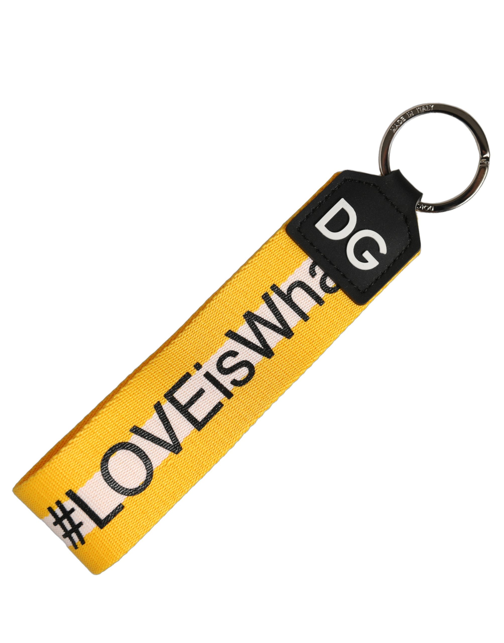 Dolce & Gabbana Multicolor Logo Polyester Brass Holder Keychain - Image 2