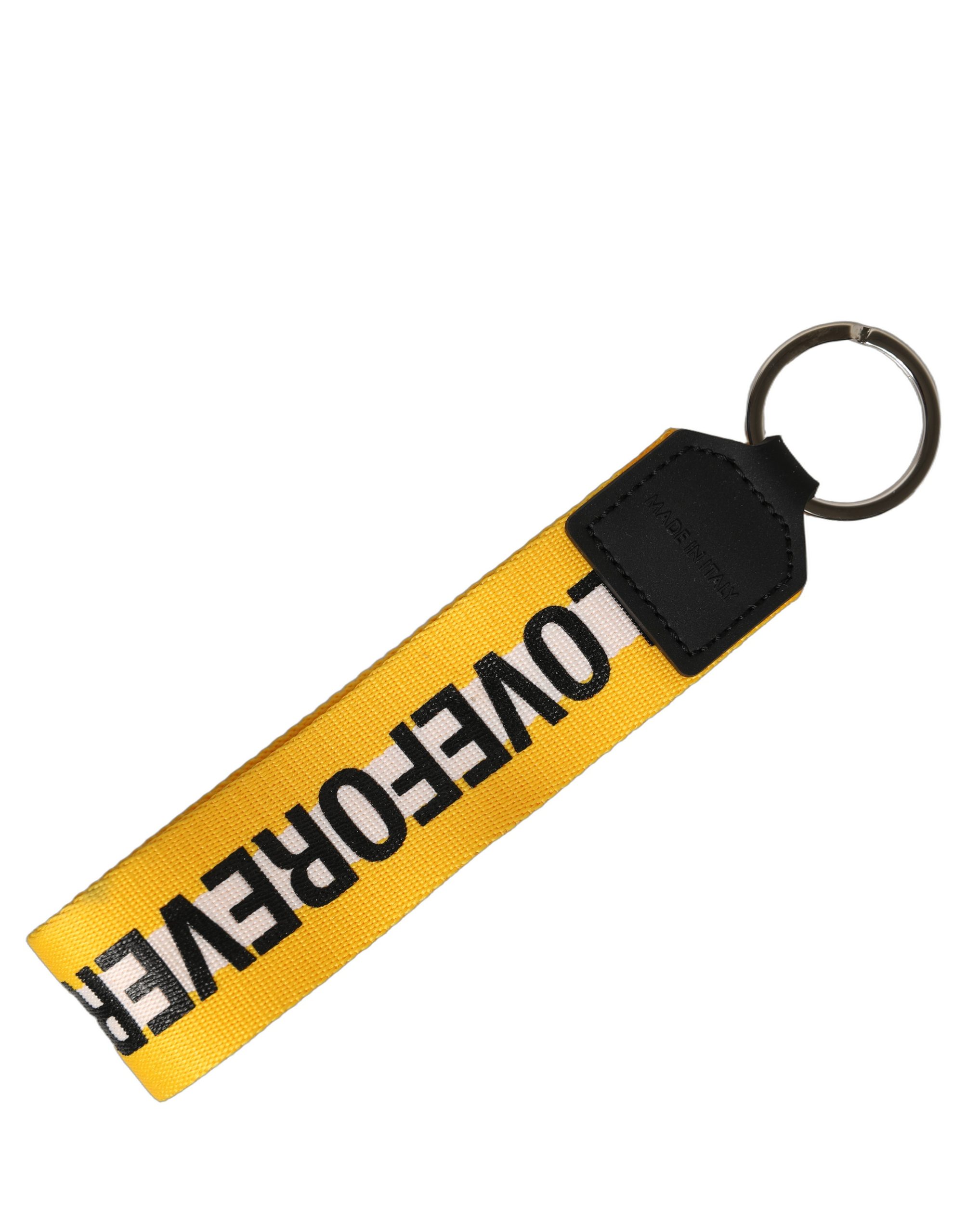 Dolce & Gabbana Multicolor Logo Polyester Brass Holder Keychain - Image 4