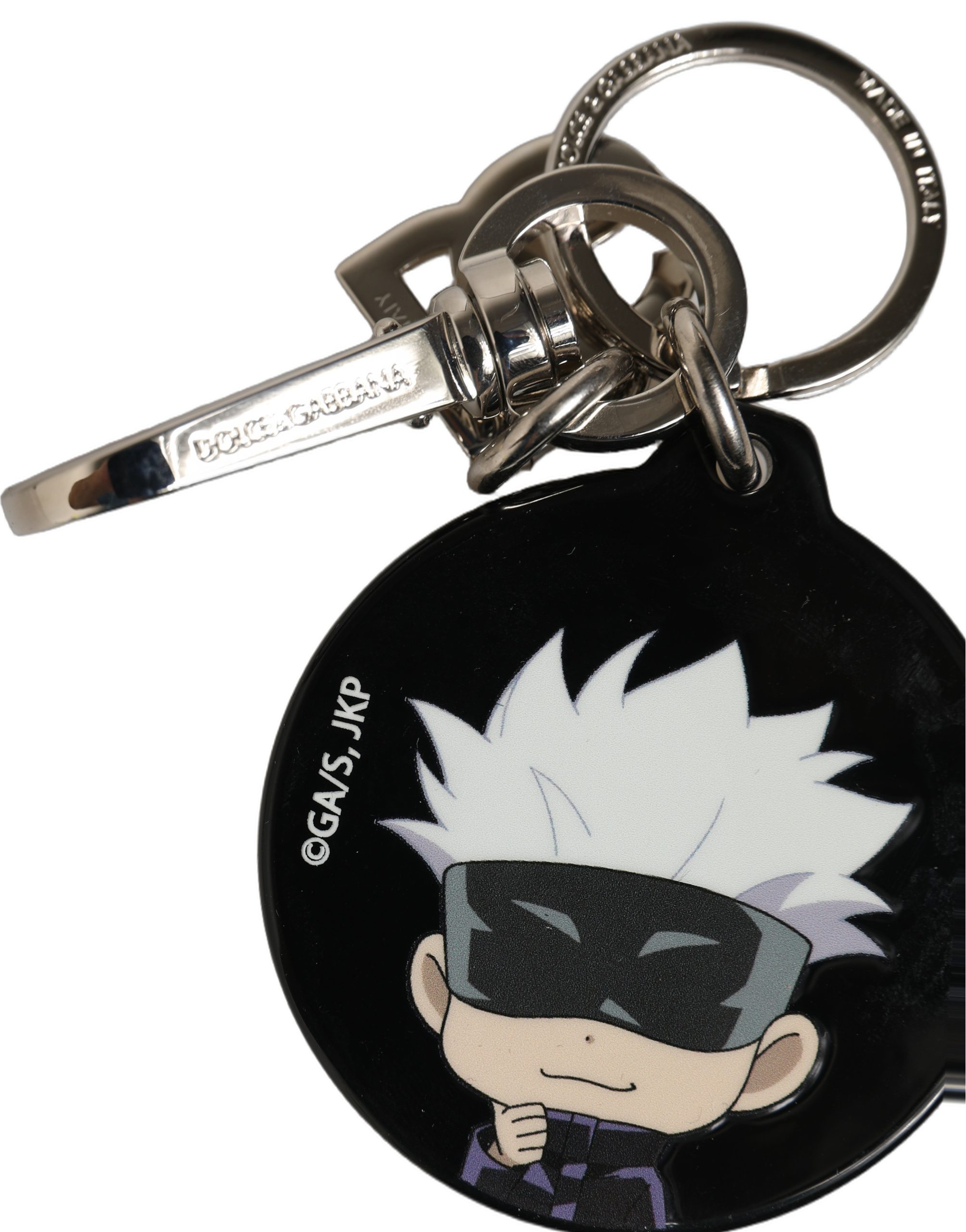 Dolce & Gabbana Black Kaisen Satoru Gojo Charm Metal Keychain Keyring - Image 3