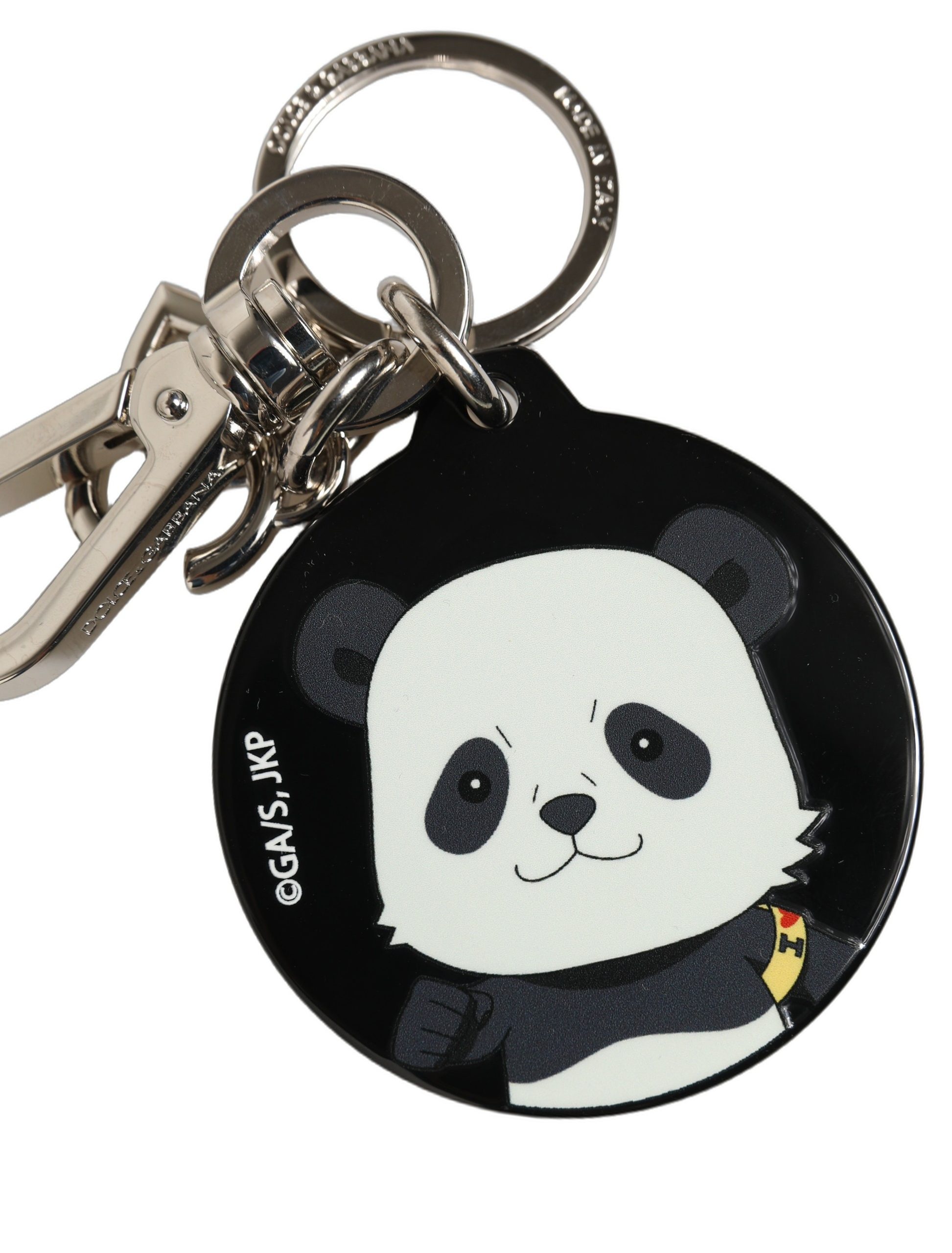 Dolce & Gabbana Black Kaisen Panda Chibi Charm Metal Keychain Keyring - Image 5