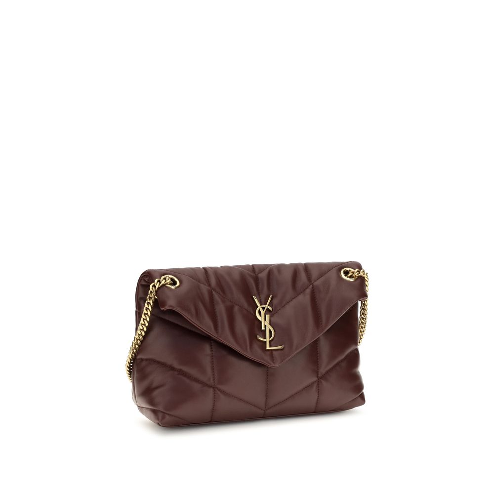 Saint Laurent Bordeaux Lamb Leather Shoulder Bag - Image 2