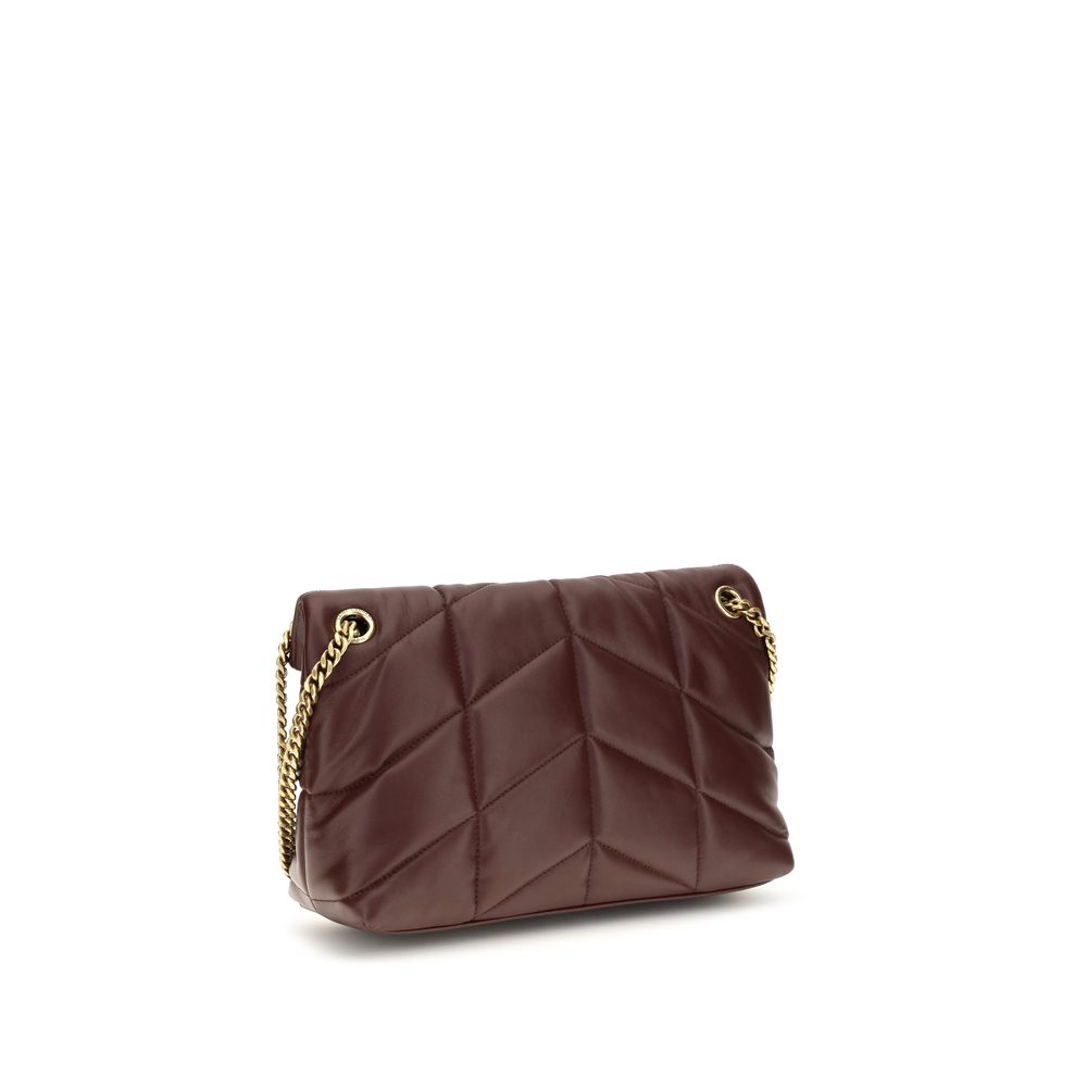 Saint Laurent Bordeaux Lamb Leather Shoulder Bag - Image 3
