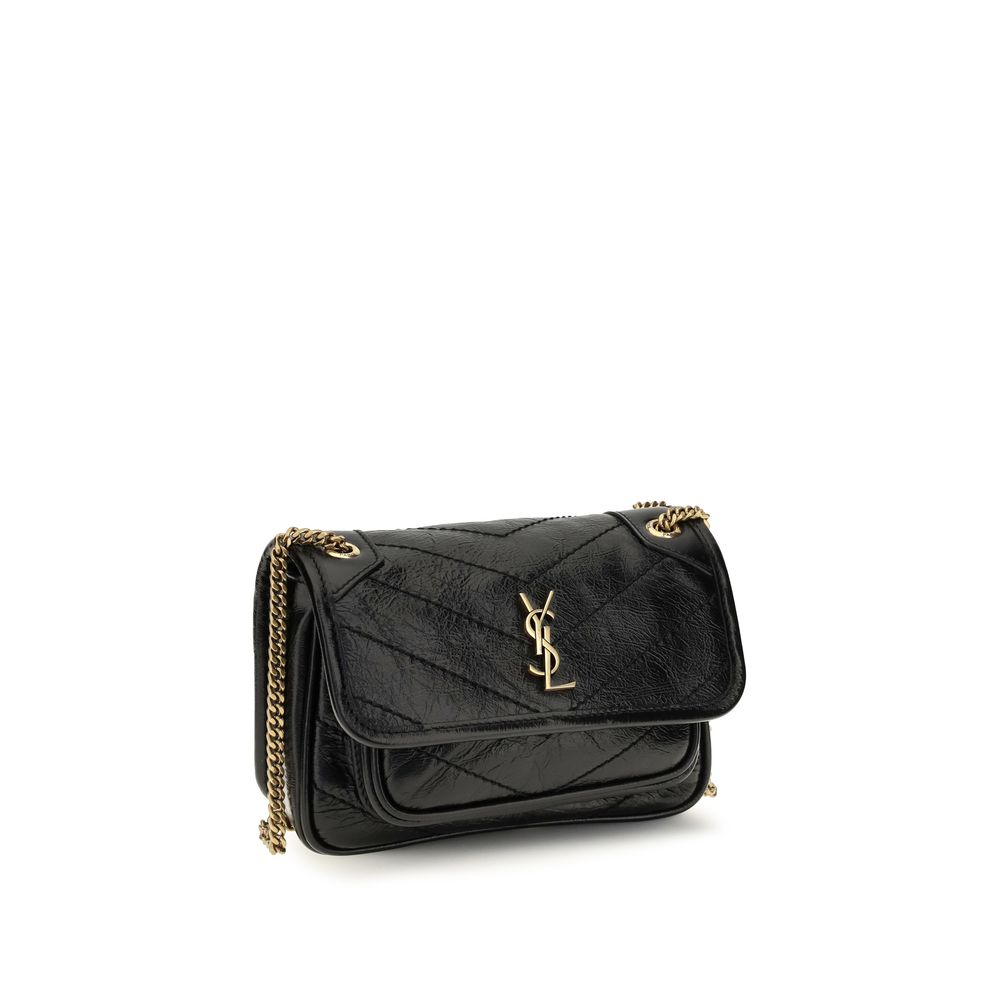 Saint Laurent Black Calf Leather Bos Taurus Shoulder Bag - Image 2