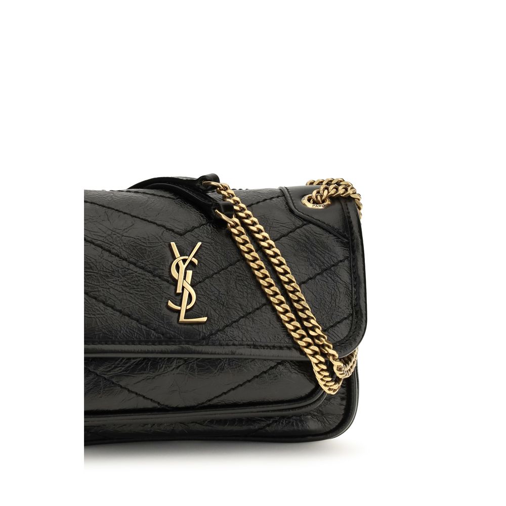 Saint Laurent Black Calf Leather Bos Taurus Shoulder Bag - Image 4